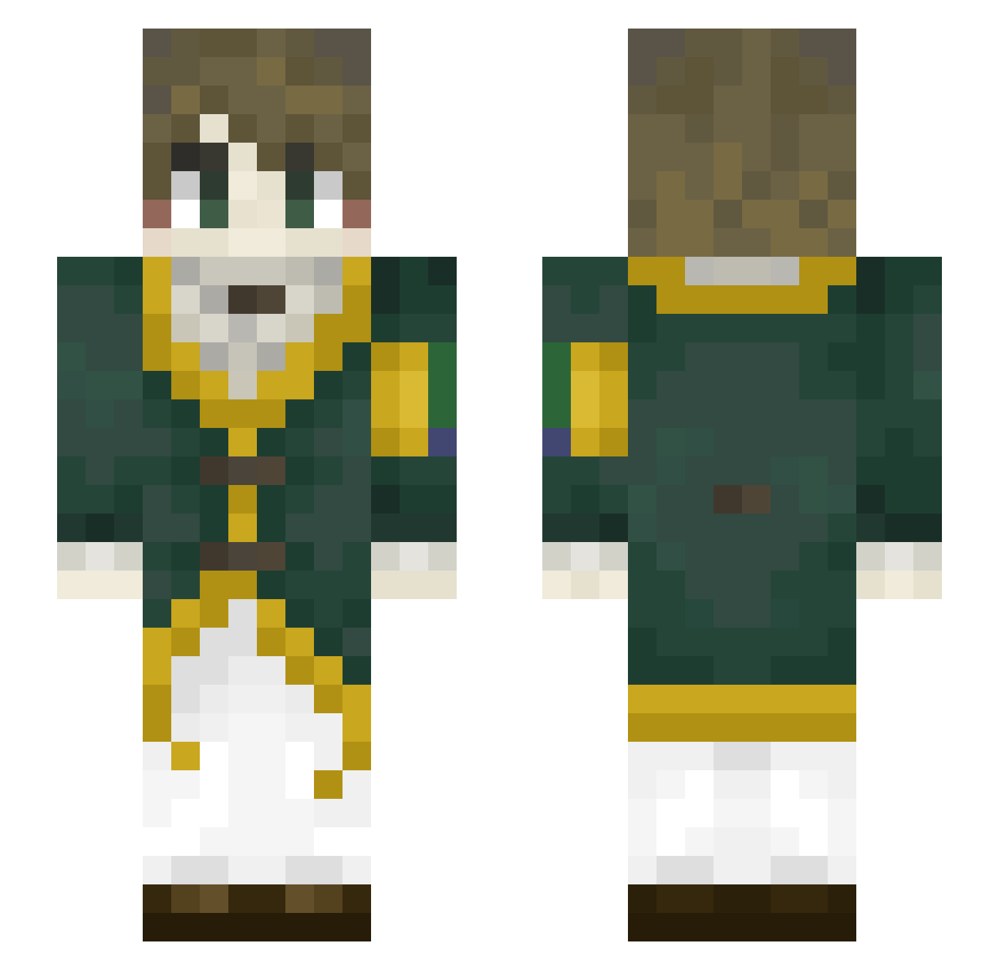 Shiorin_rin Minecraft skin, front and back view