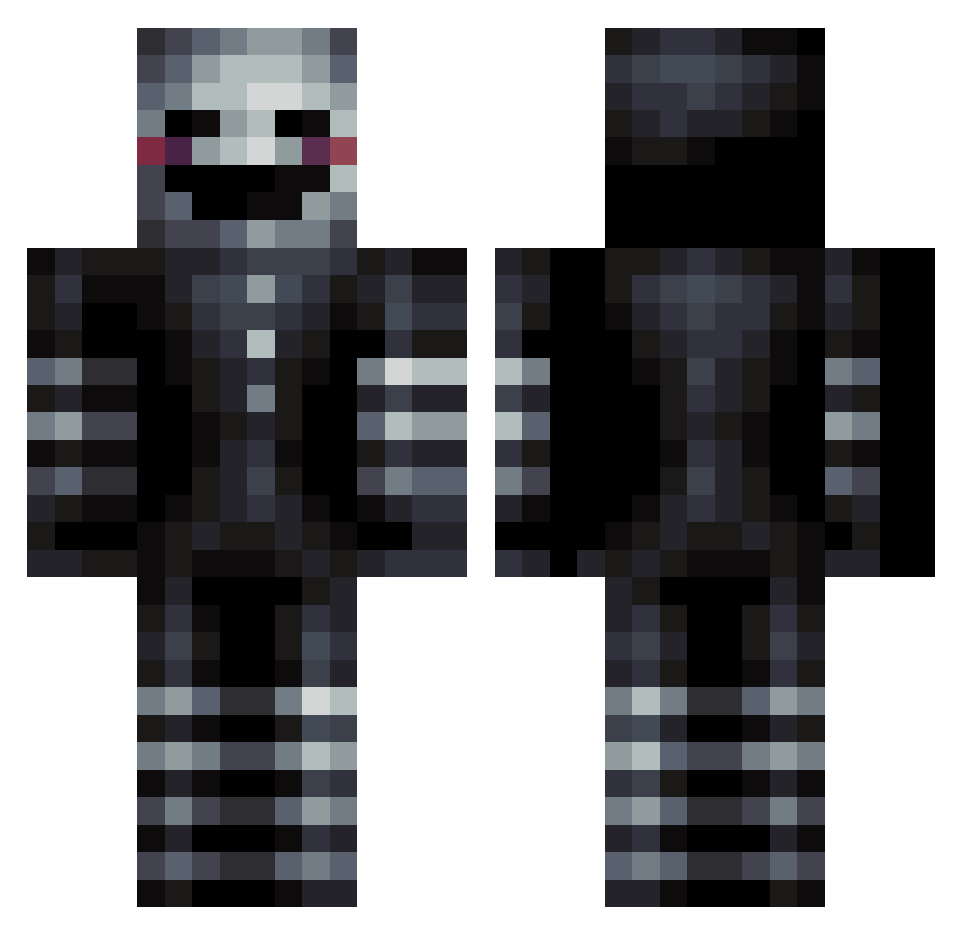 CityTiger Minecraft skin, front and back view