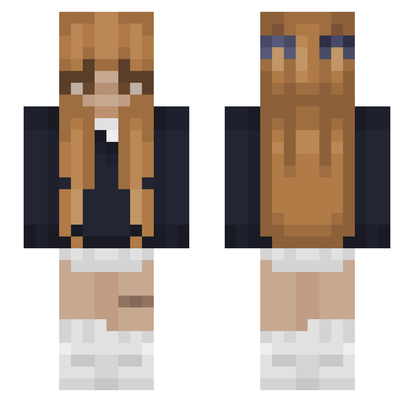 rudaazja Minecraft skin, front and back view