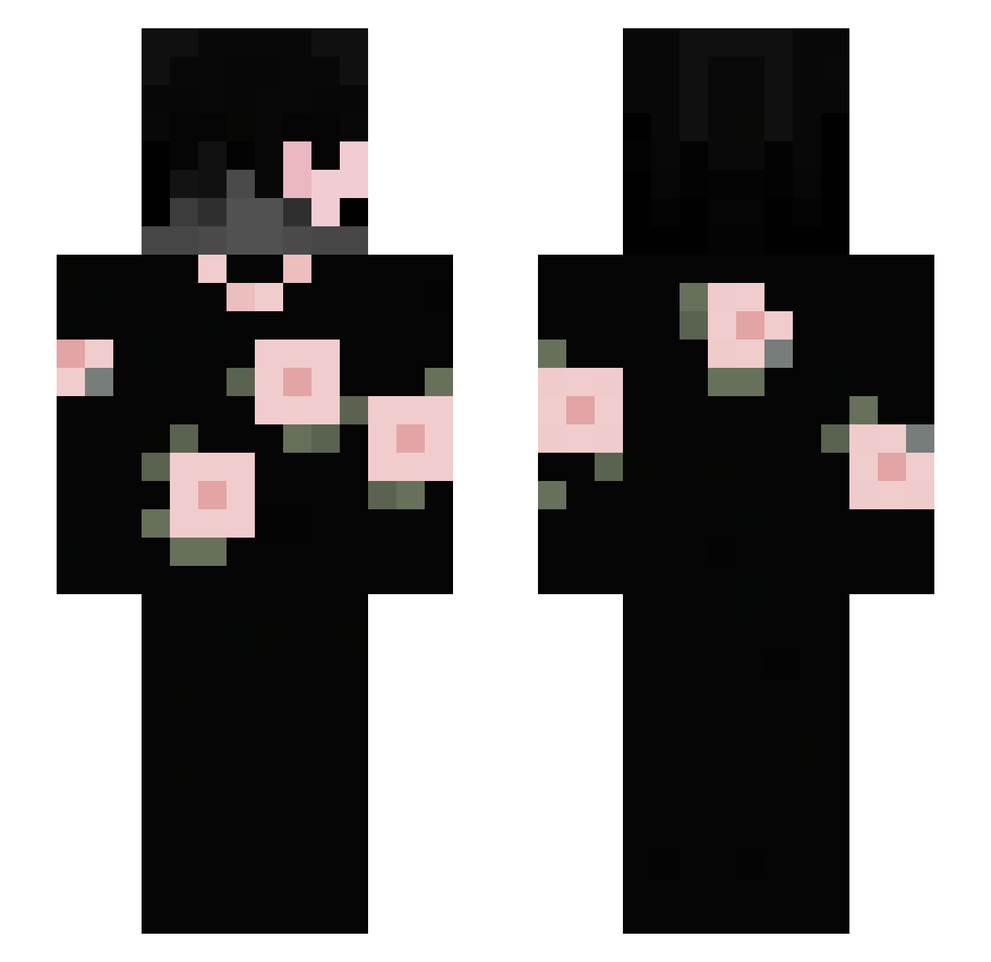 YeeBunny007 Minecraft skin, front and back view
