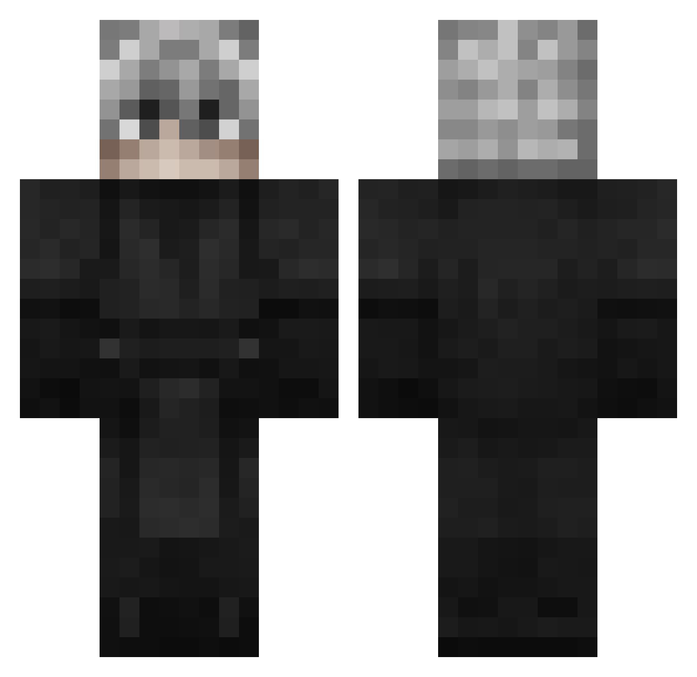 Mati4435 Minecraft skin, front and back view