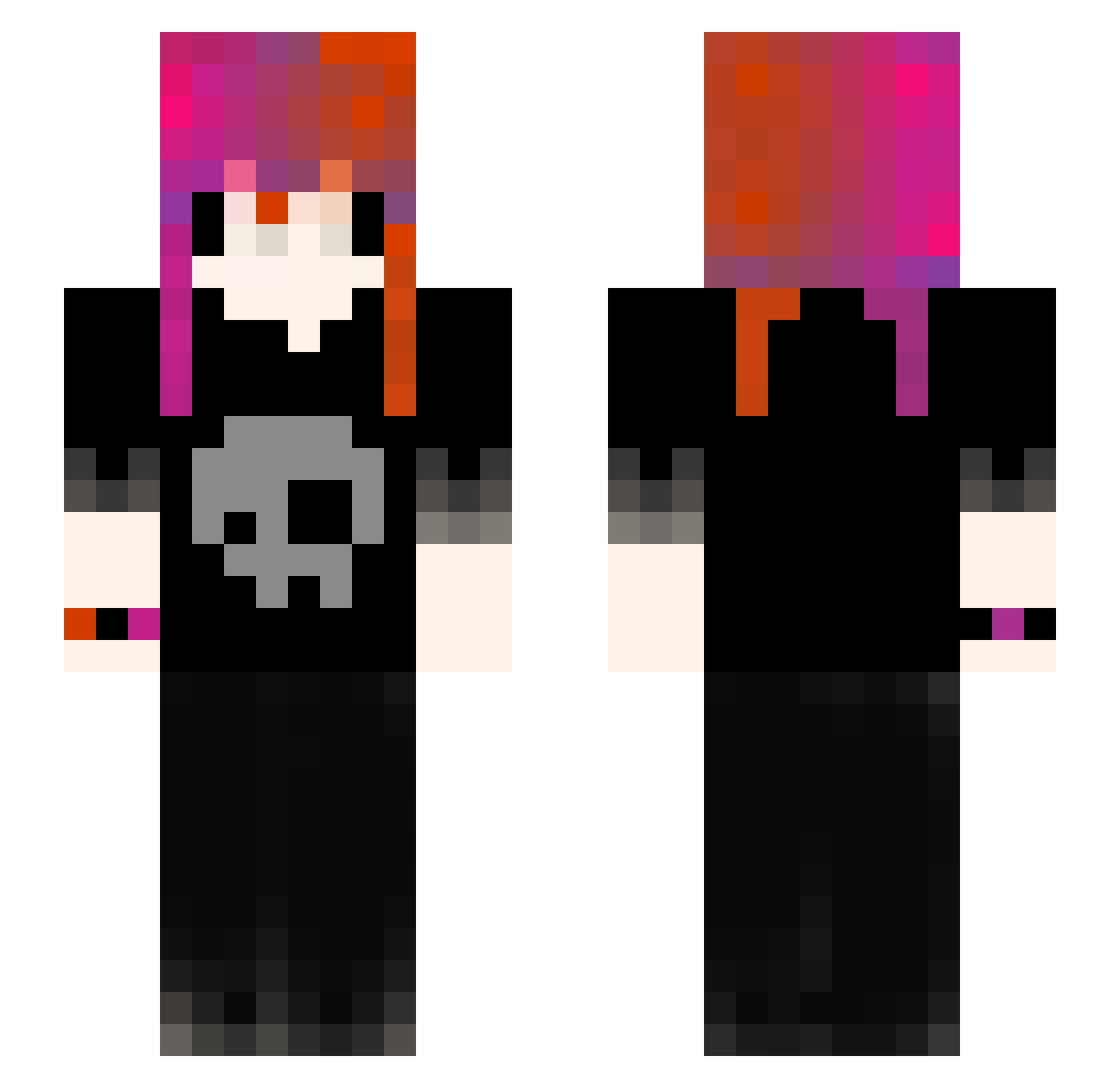 wccwc Minecraft skin, front and back view