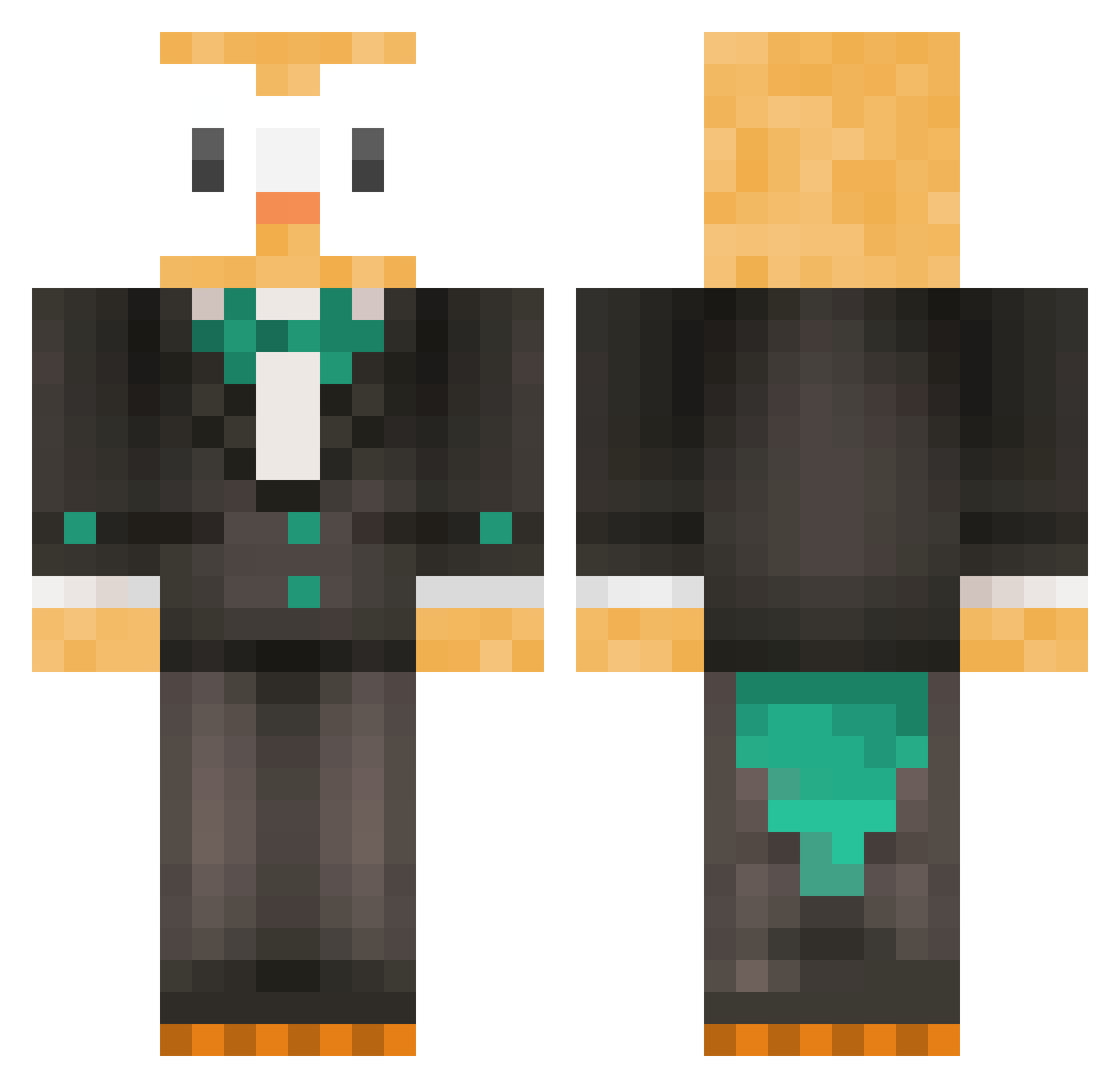 i8melons Minecraft skin, front and back view