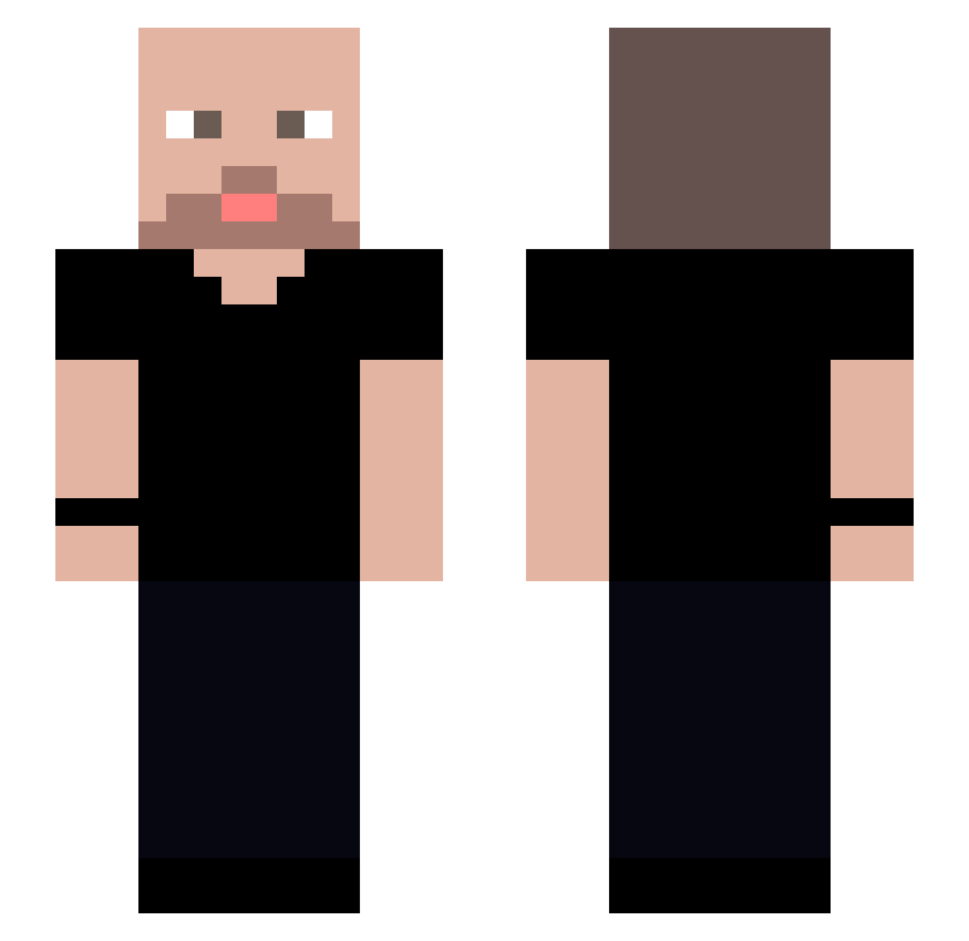 alientaker9 Minecraft skin, front and back view