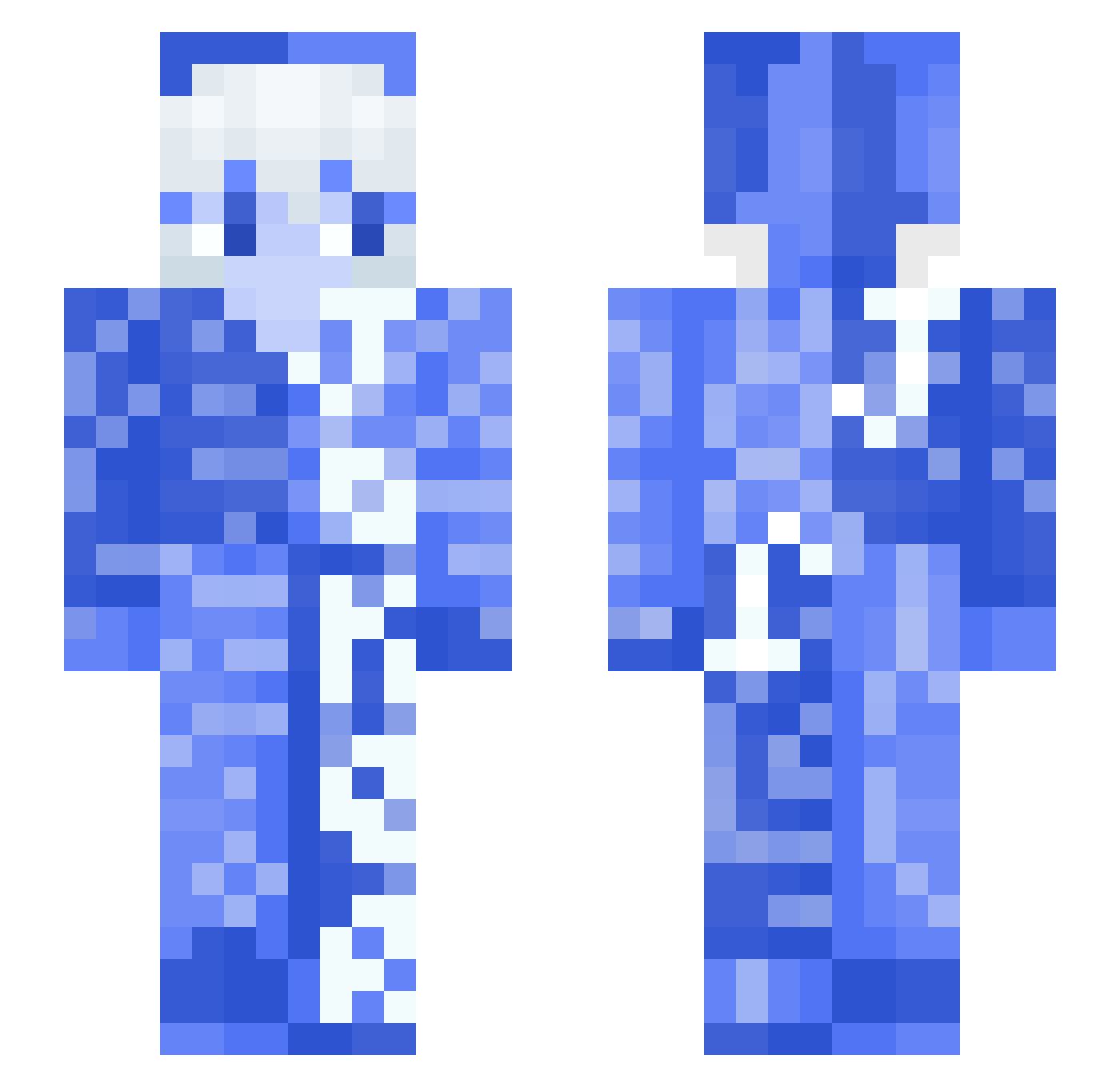 _v3rt Minecraft skin, front and back view