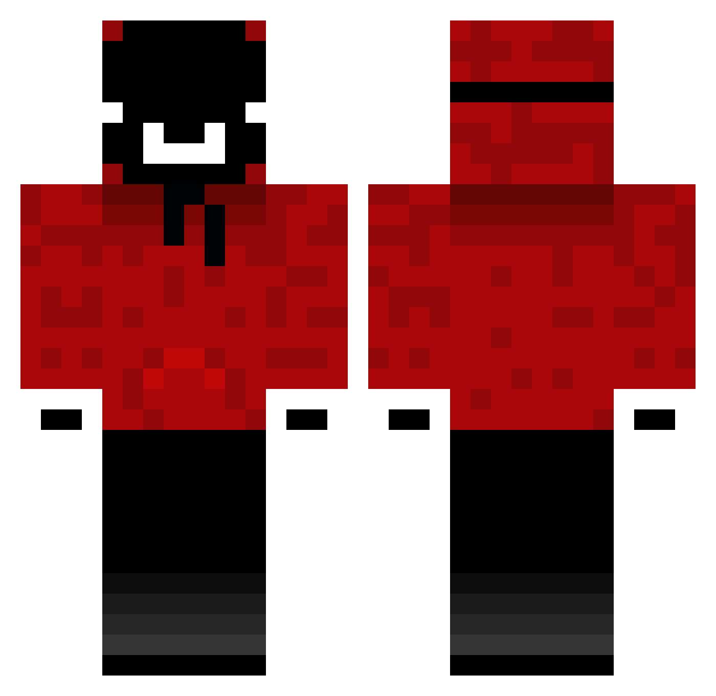MIN4PO Minecraft skin, front and back view