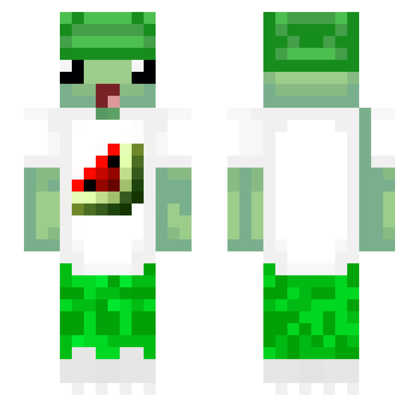OpJohn13 Minecraft skin, front and back view