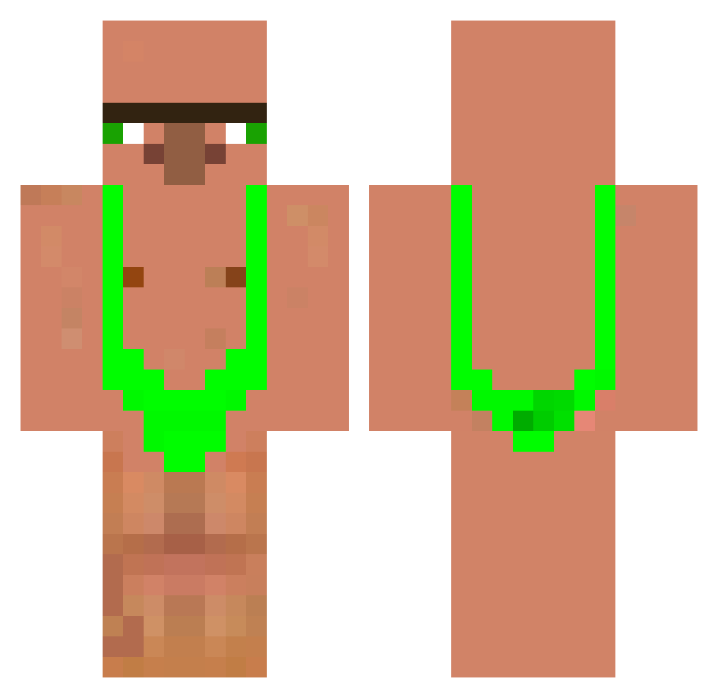 xxRainyy Minecraft skin, front and back view