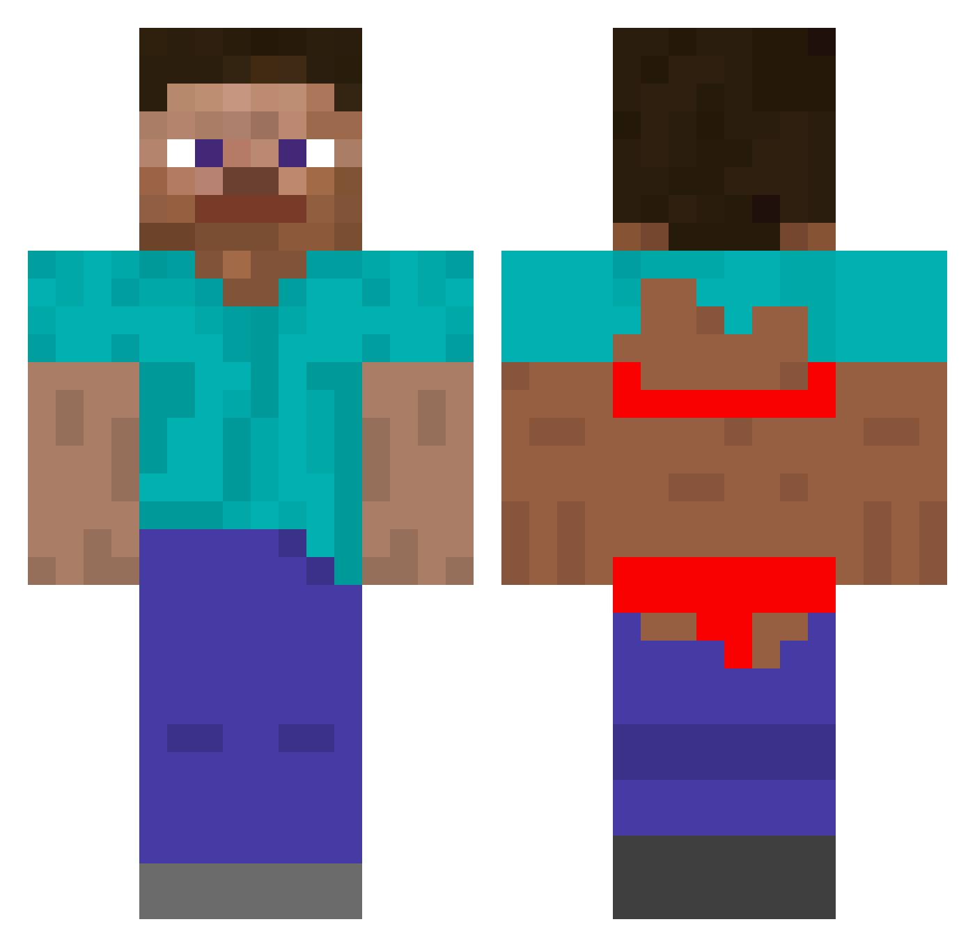 wintxrgamxr Minecraft skin, front and back view
