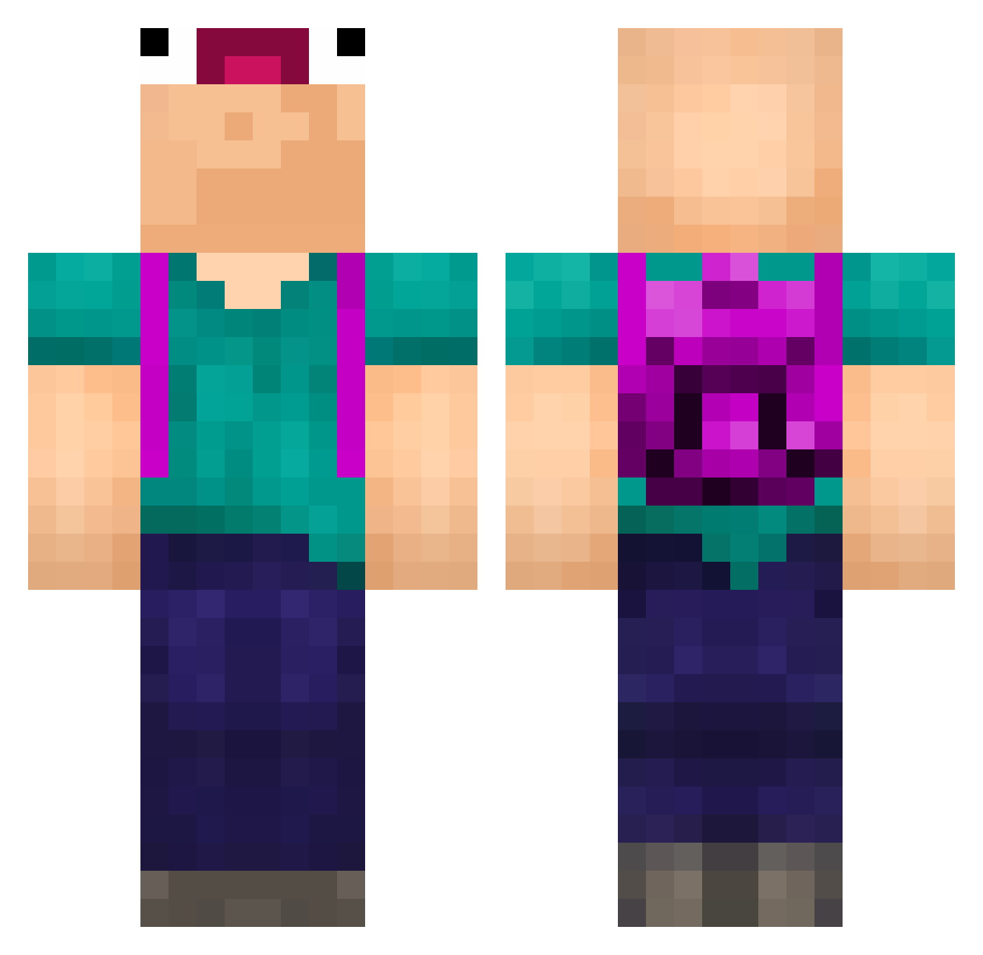 Deathknighthalo Minecraft skin, front and back view