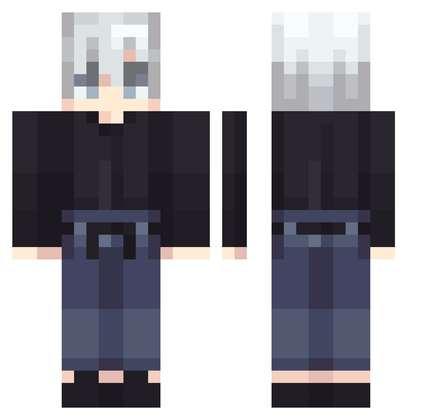 spookymenchu Minecraft skin, front and back view