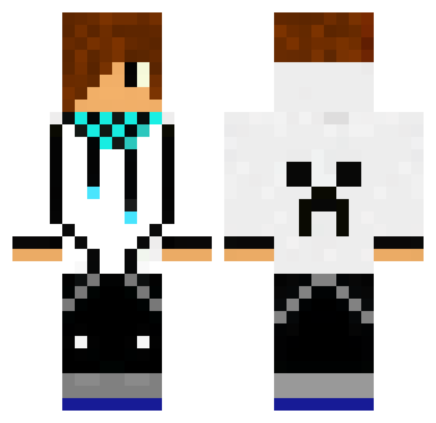 Ya1rE Minecraft skin, front and back view