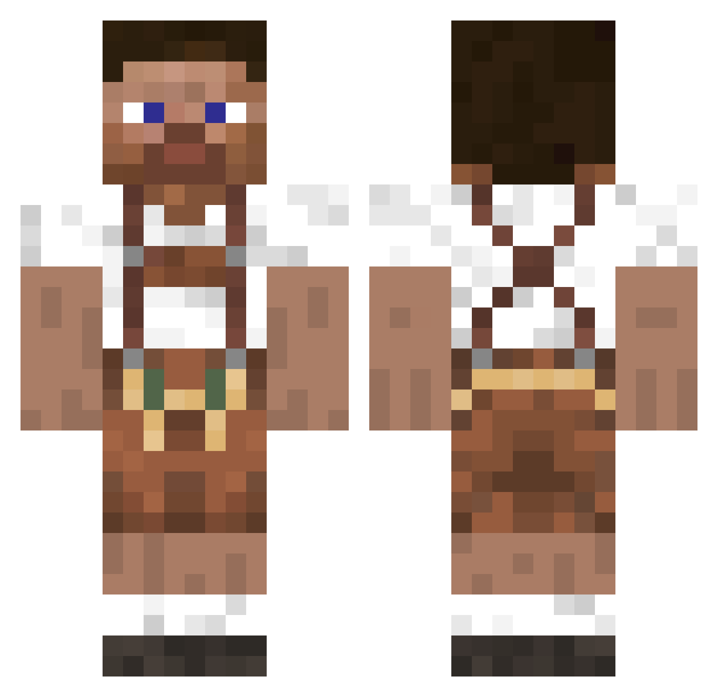 EDO232 Minecraft skin, front and back view