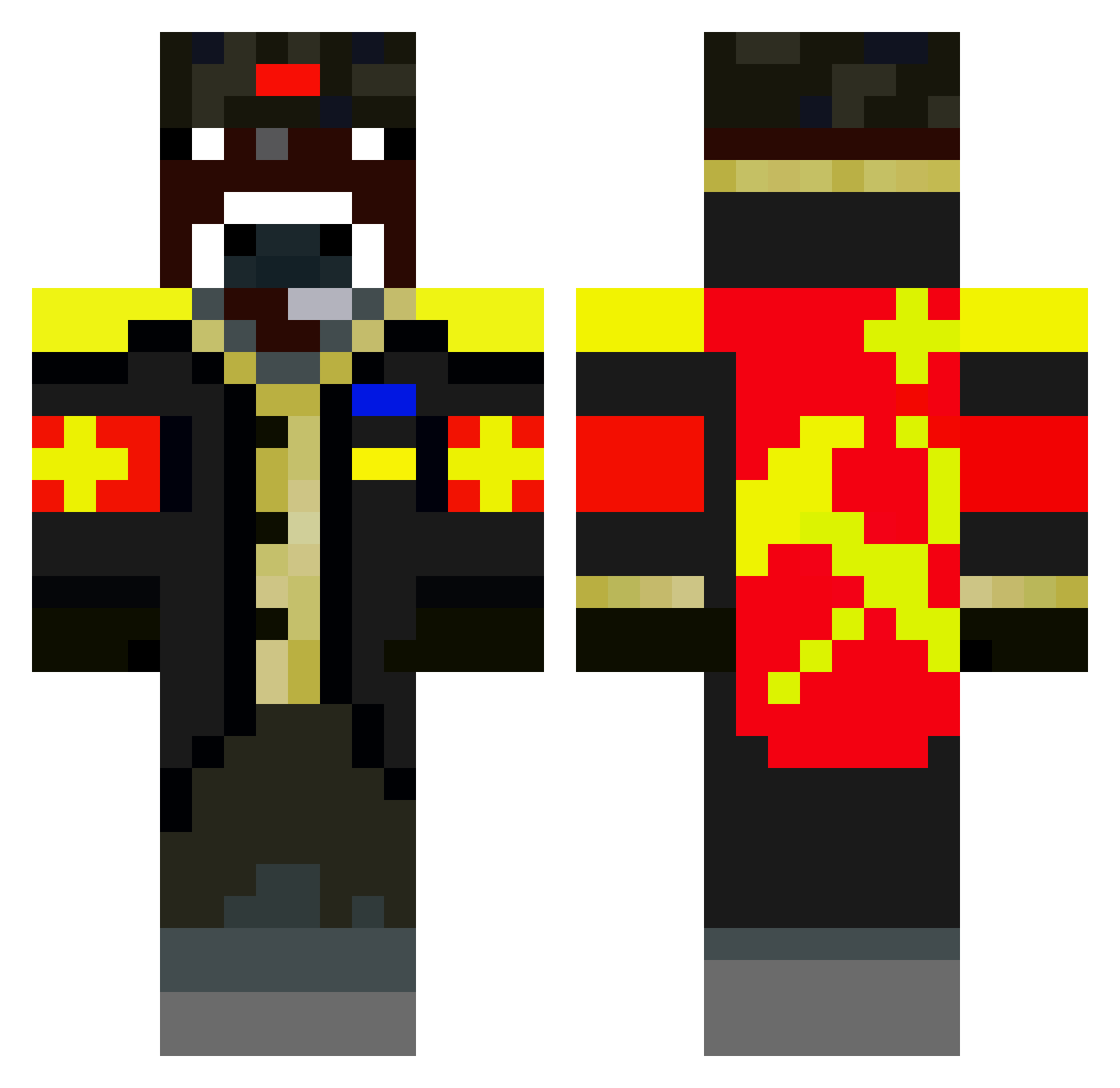 shard101 Minecraft skin, front and back view