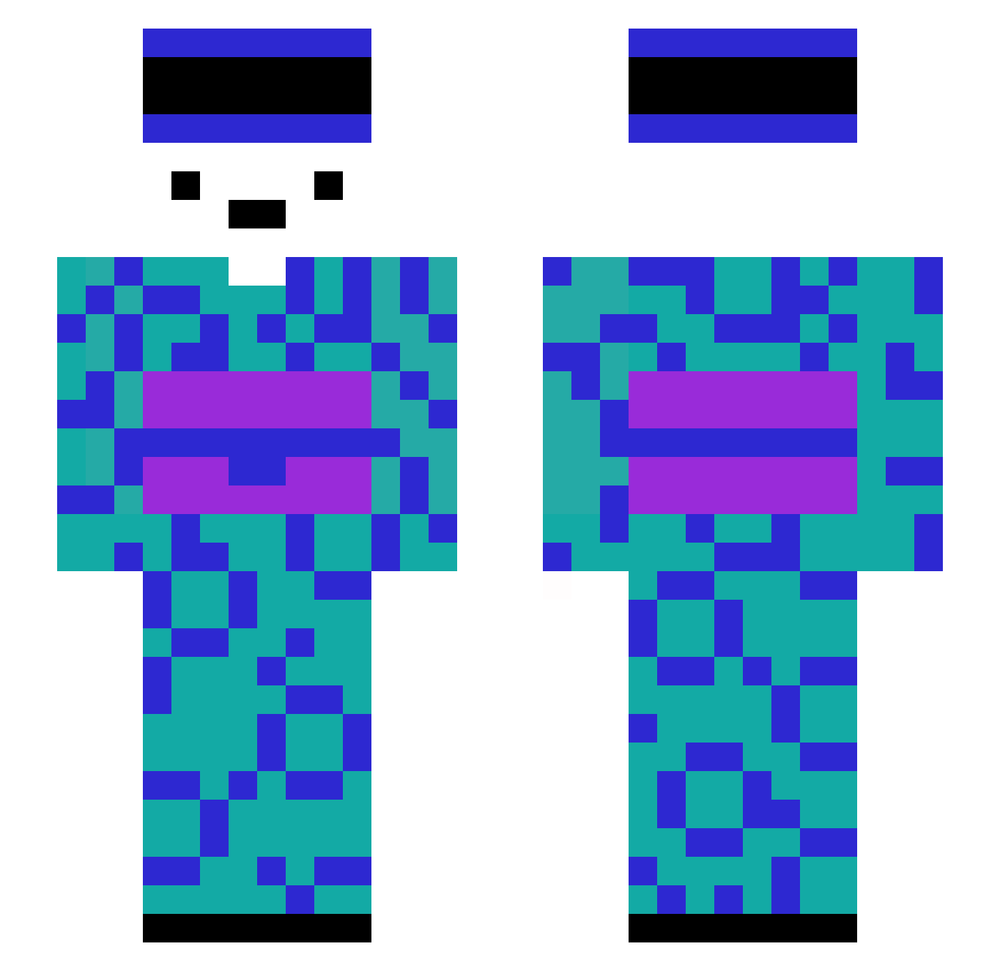 sizuku2327 Minecraft skin, front and back view
