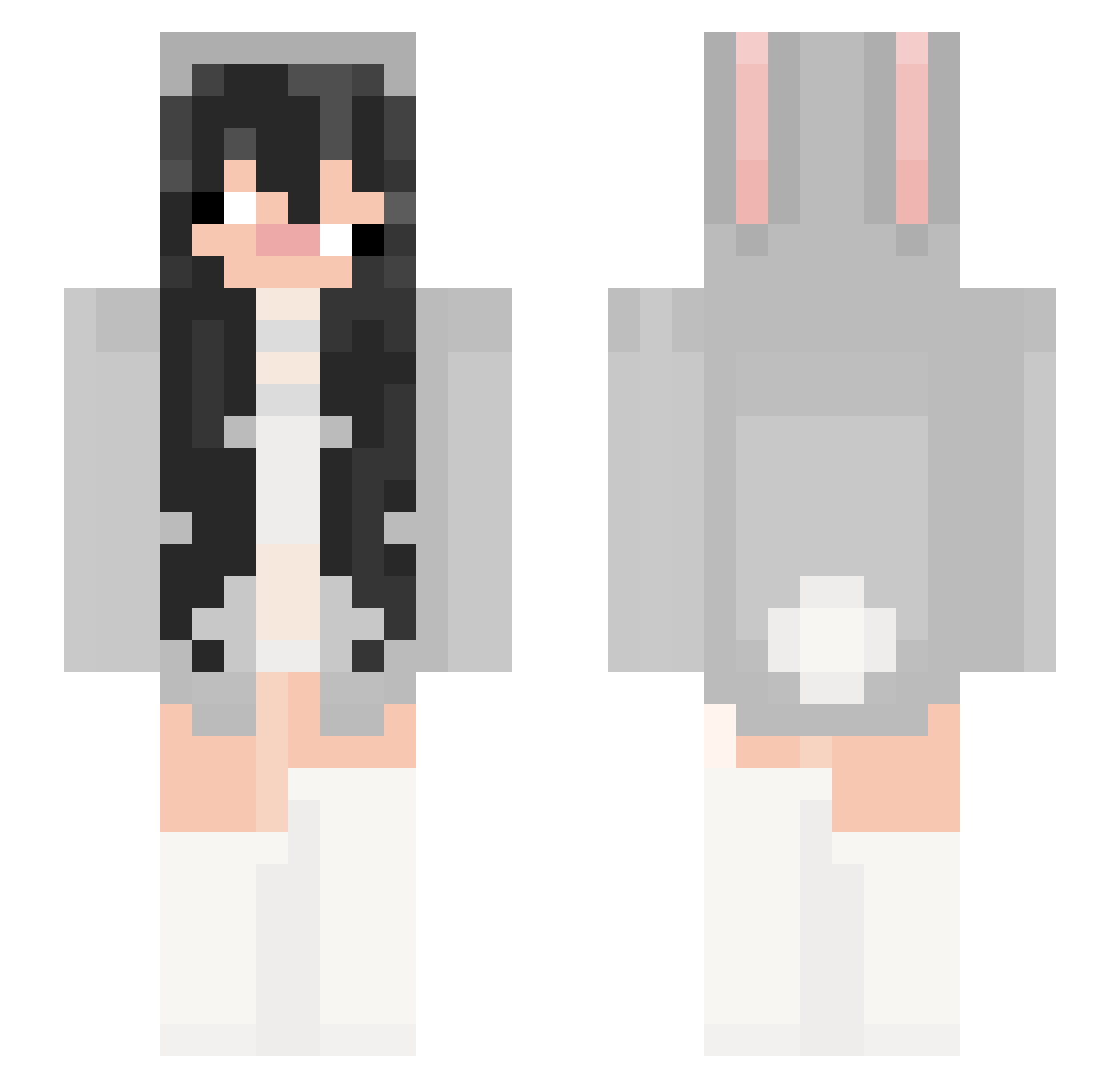StoopidLxser Minecraft skin, front and back view