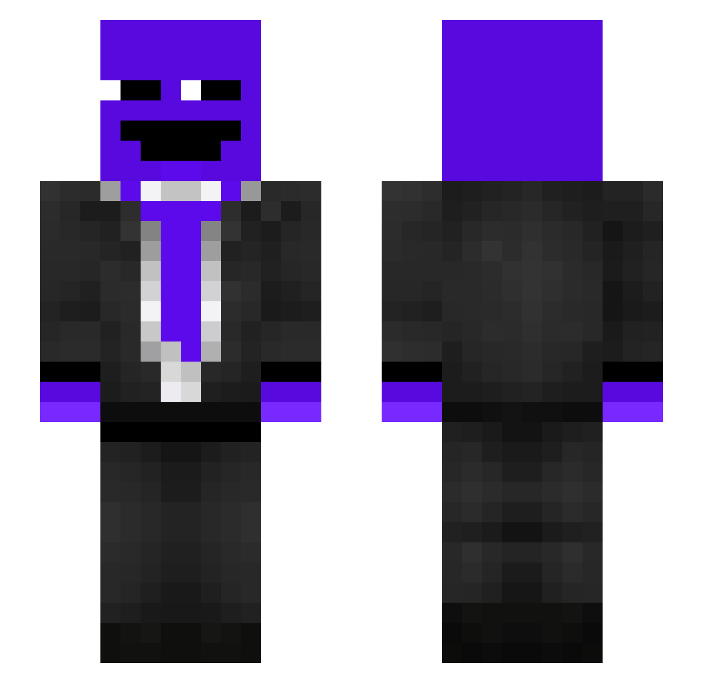PVPMatteo Minecraft skin, front and back view
