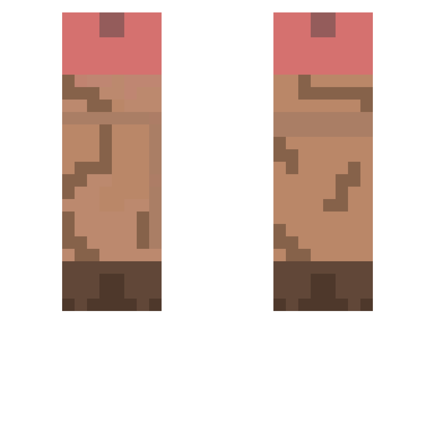 zoocata Minecraft skin, front and back view