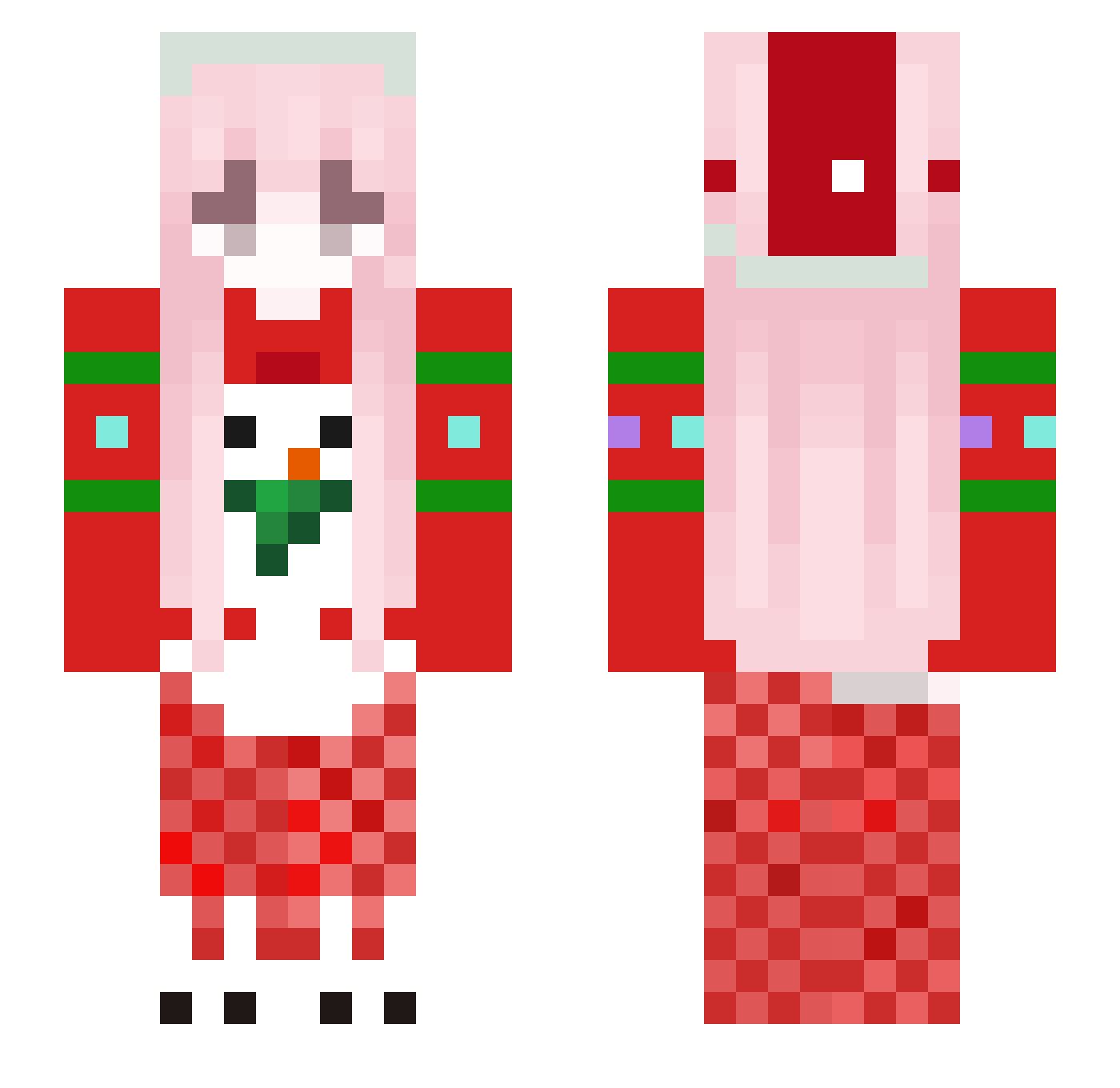 BossSkydiver117 Minecraft skin, front and back view