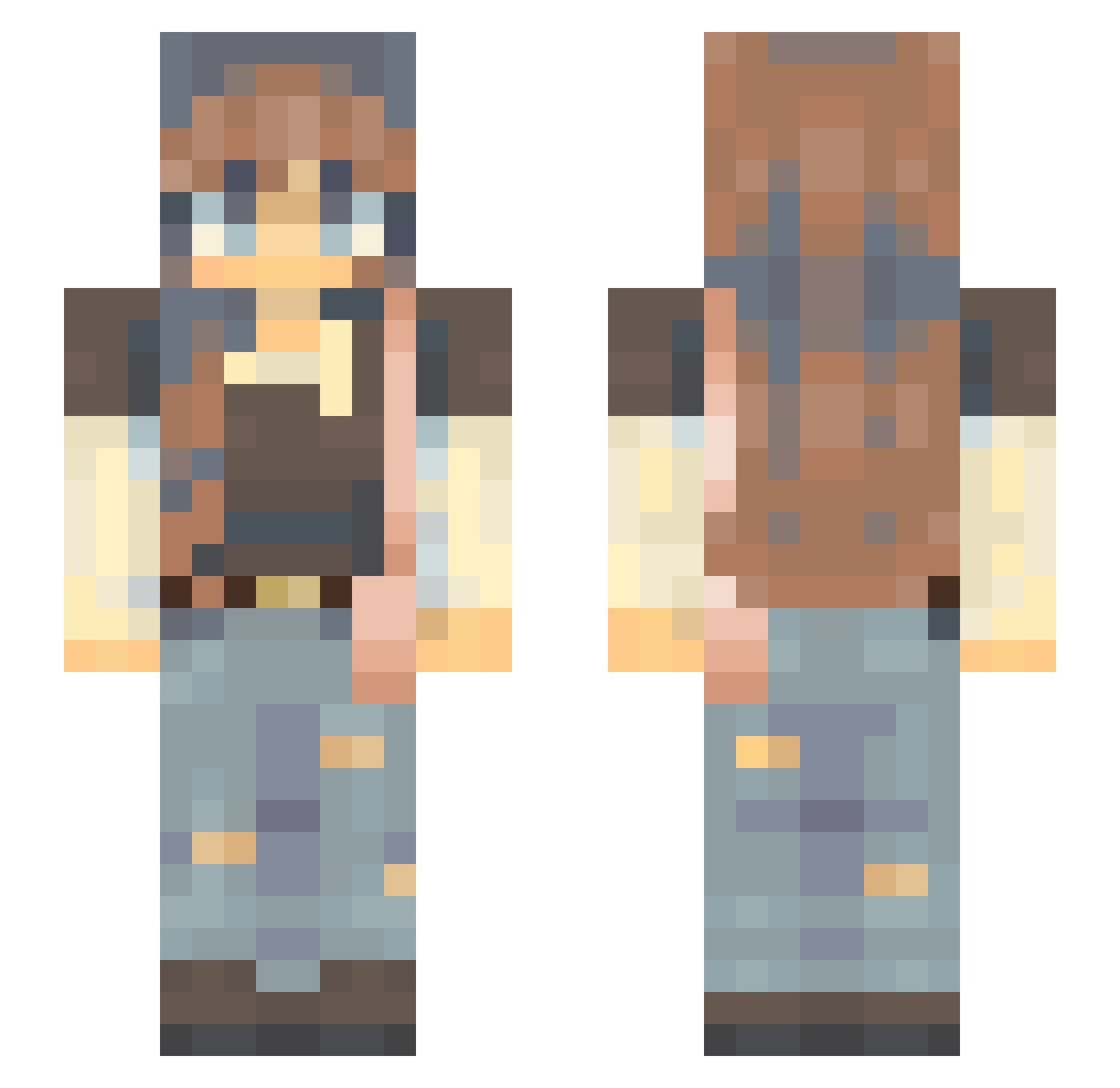 Tink_Dash Minecraft skin, front and back view