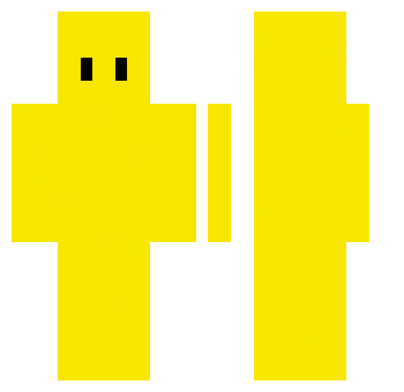 Earth0000 Minecraft skin, front and back view