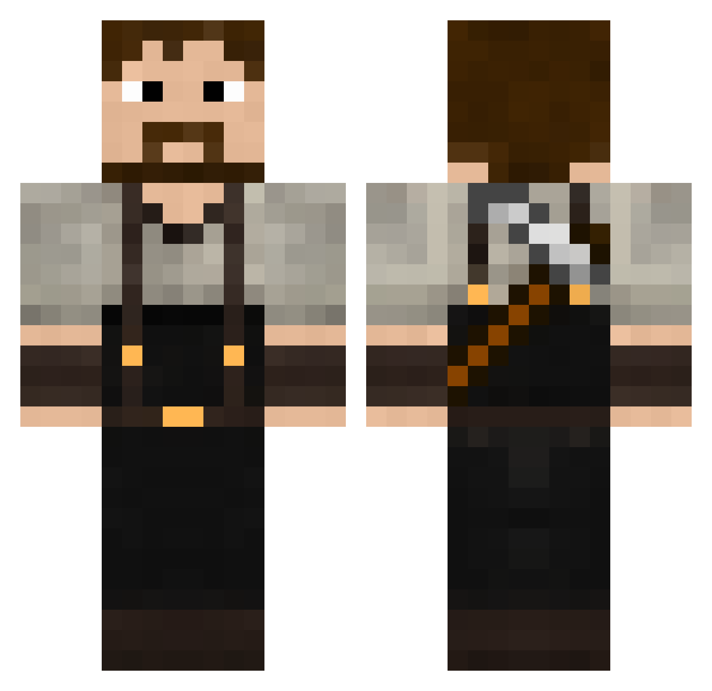 Cloyn Minecraft skin, front and back view