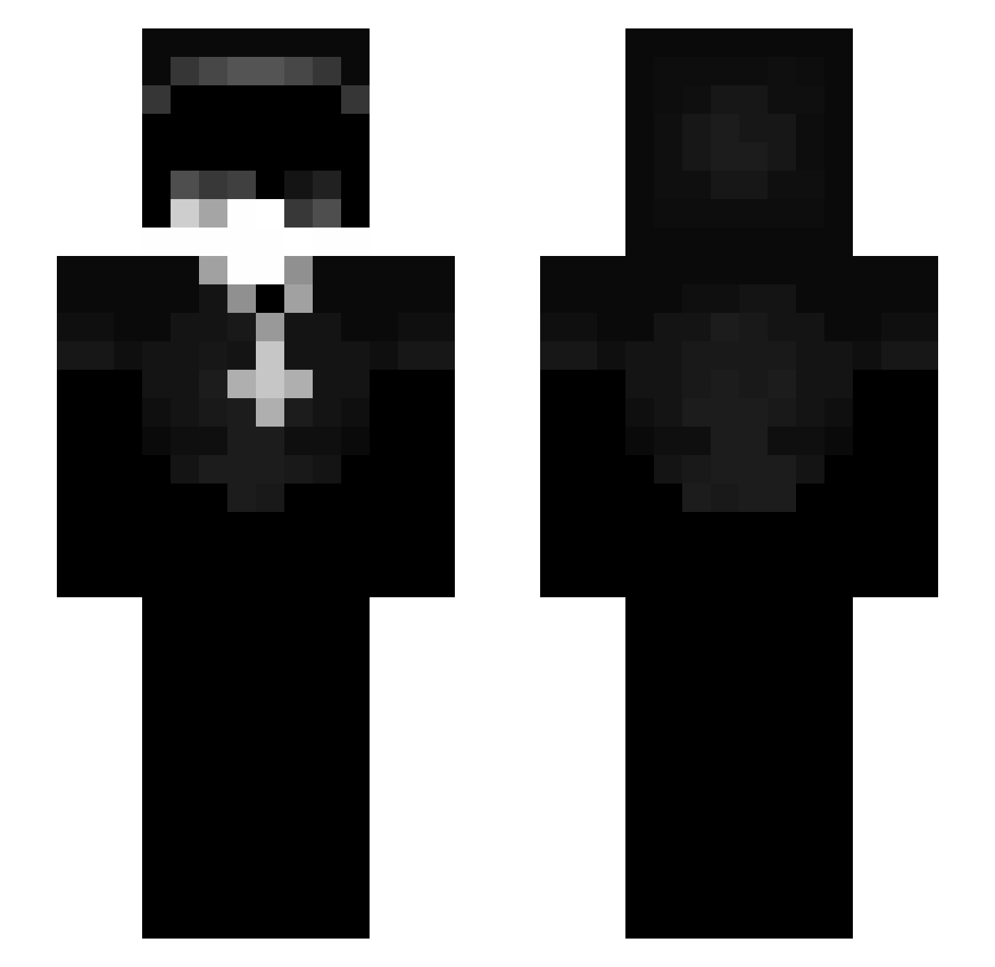 1ith Minecraft skin, front and back view