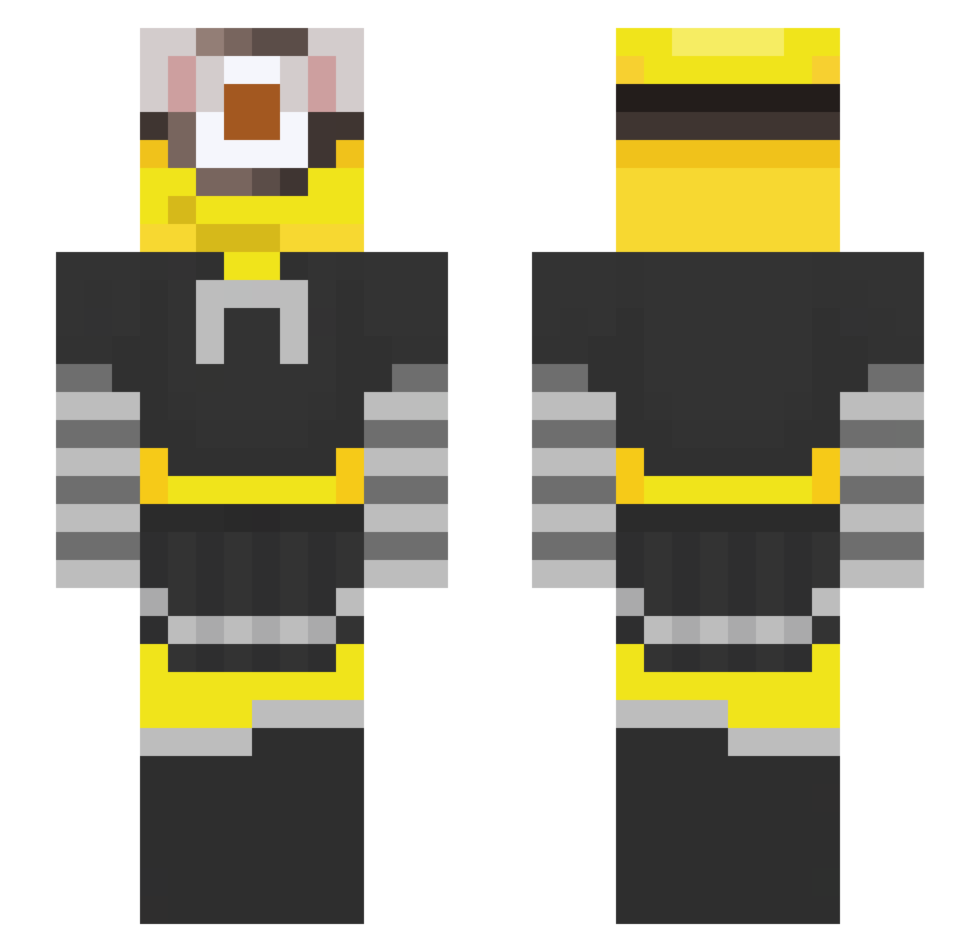 xavierhd9 Minecraft skin, front and back view