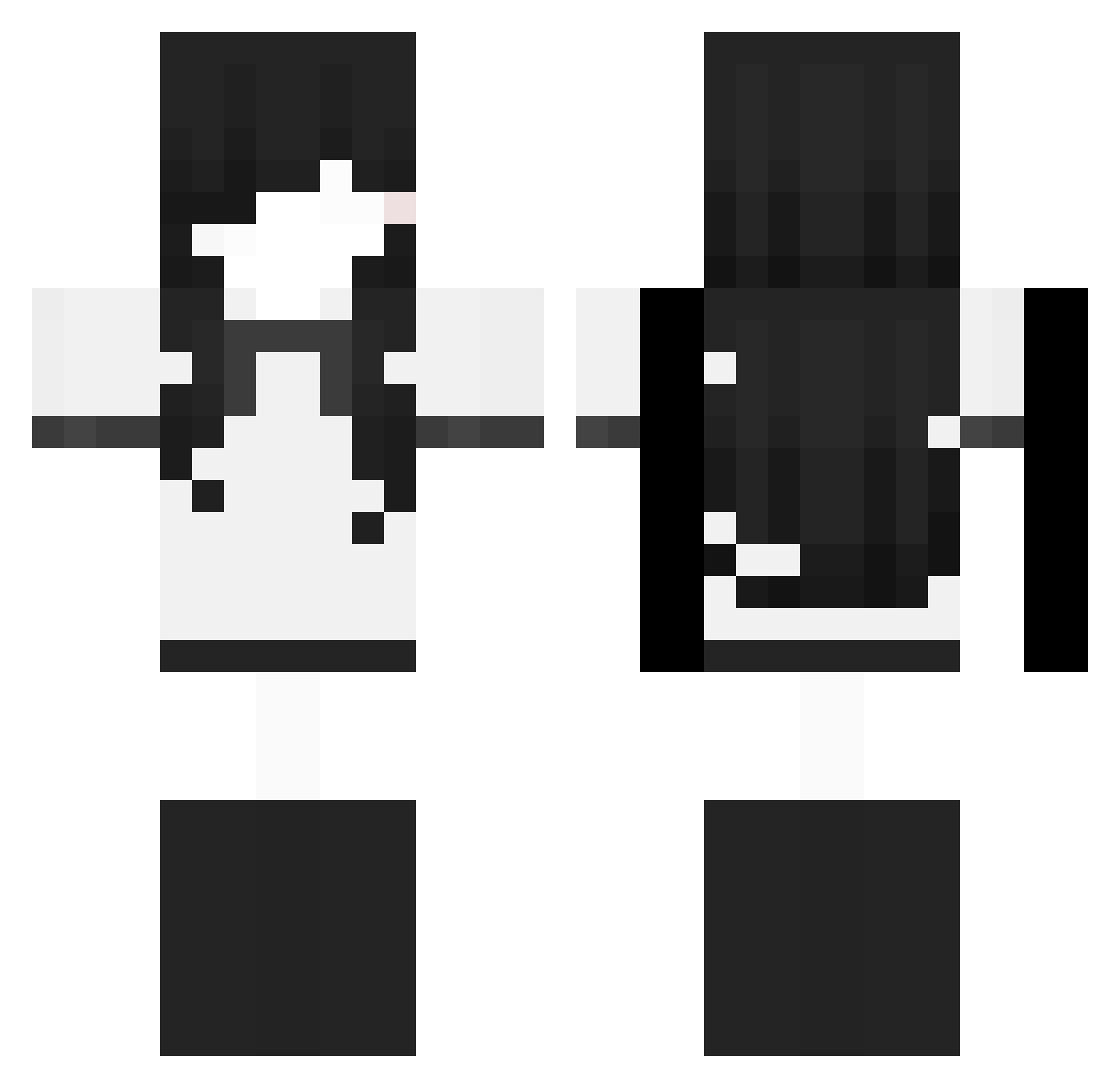 Vxzic Minecraft skin, front and back view