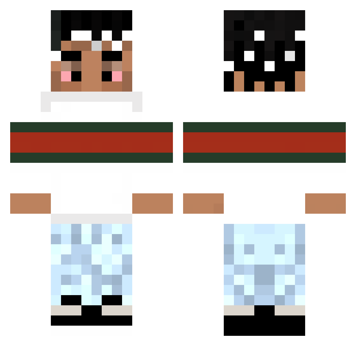 weepilyfan4 Minecraft skin, front and back view