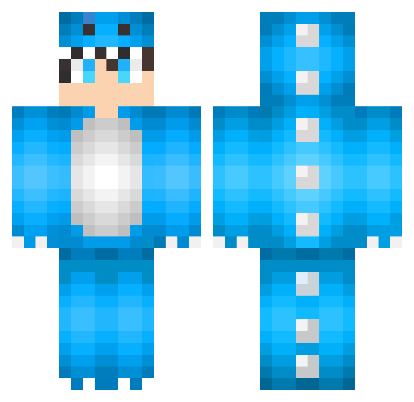TUES24_ Minecraft skin, front and back view