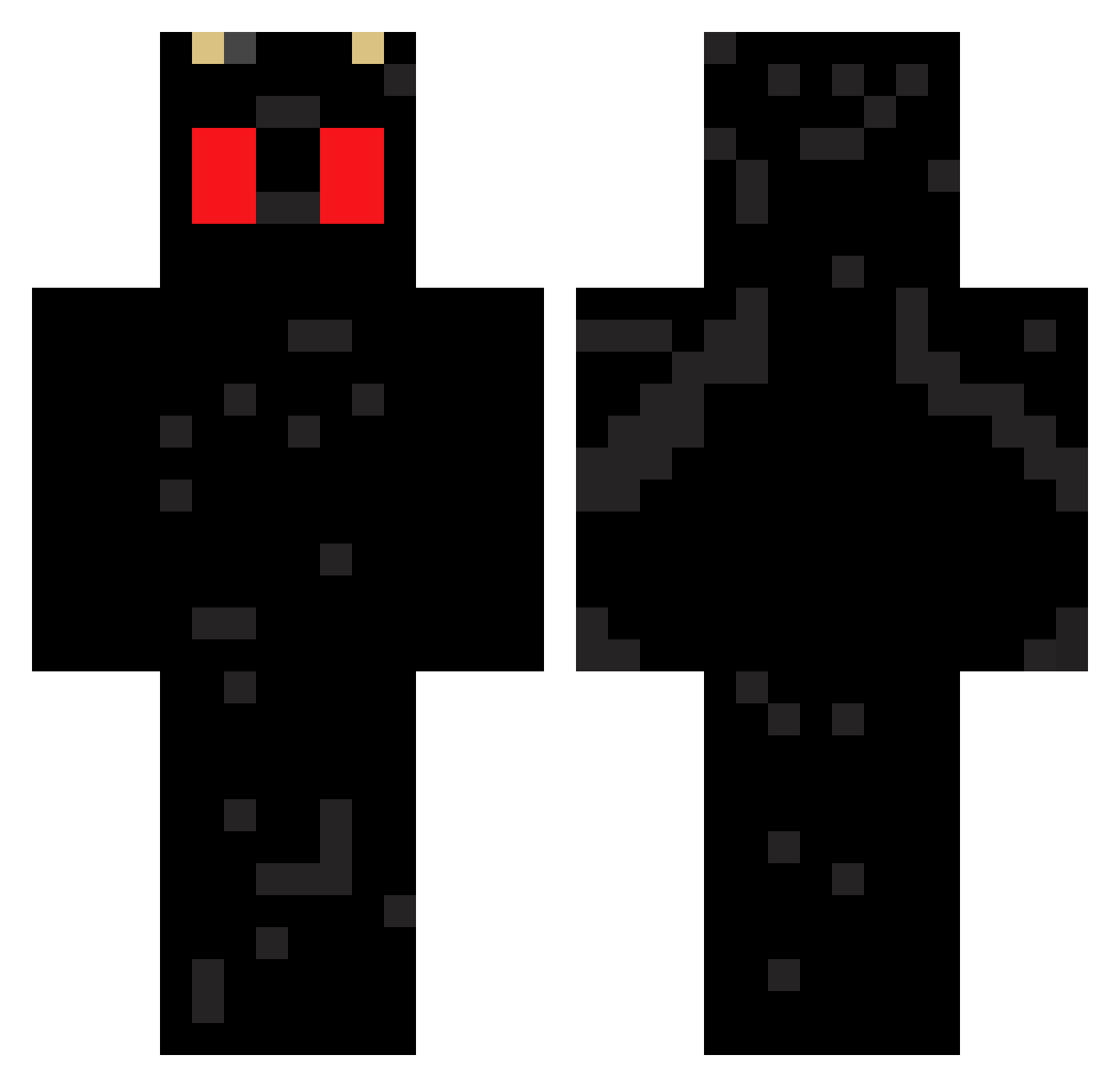 Organelle Minecraft skin, front and back view