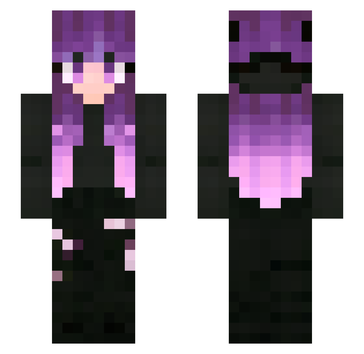 ptsz45 Minecraft skin, front and back view