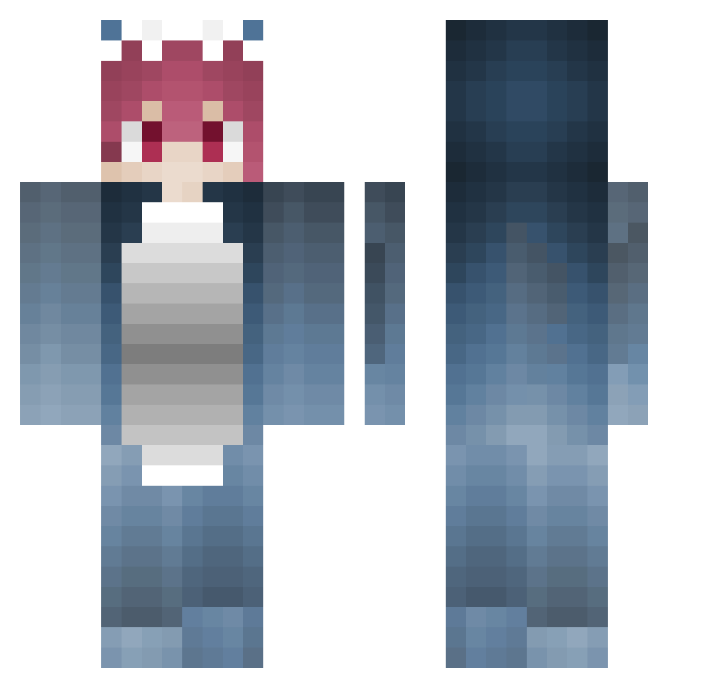 muich_tokito Minecraft skin, front and back view