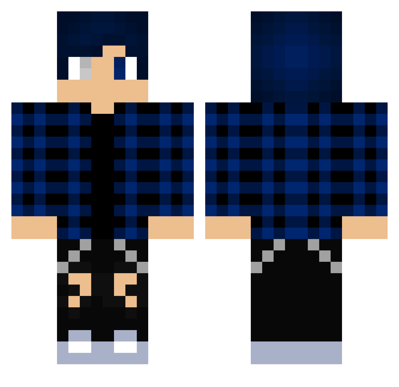 RainXetDrop Minecraft skin, front and back view