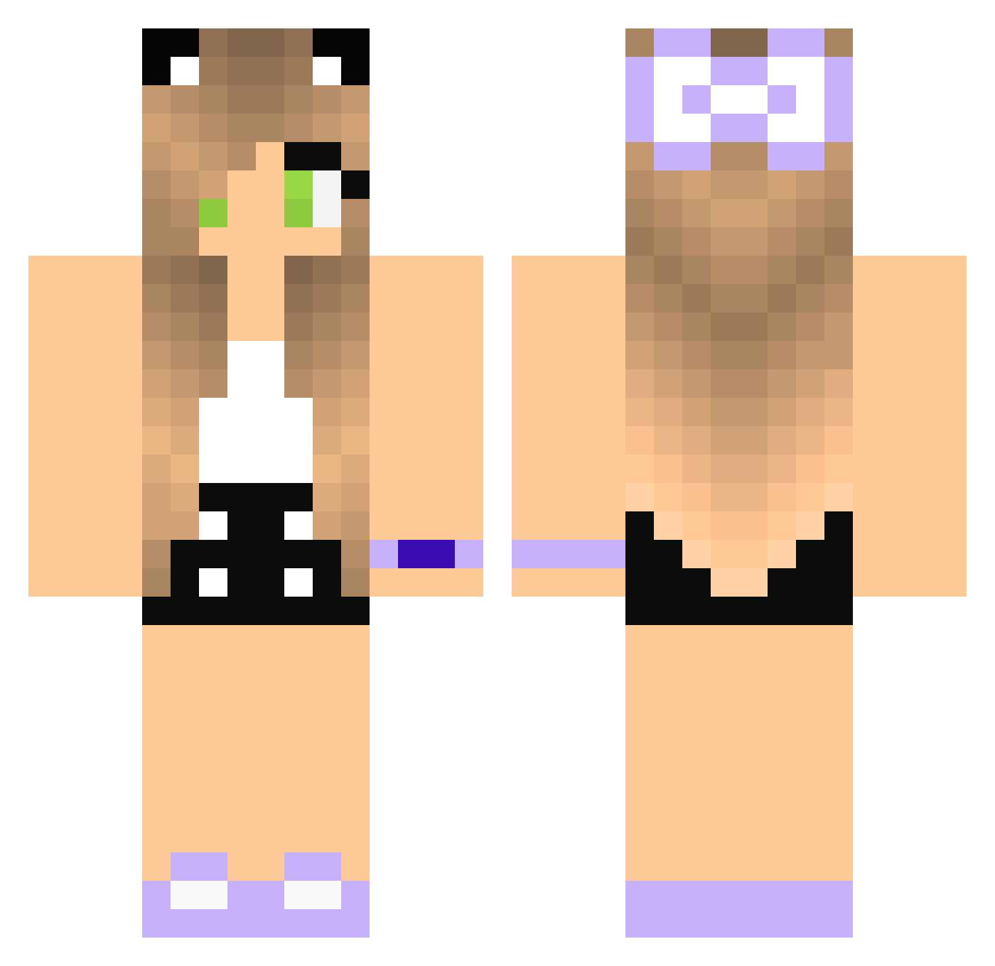 Celina Minecraft skin, front and back view