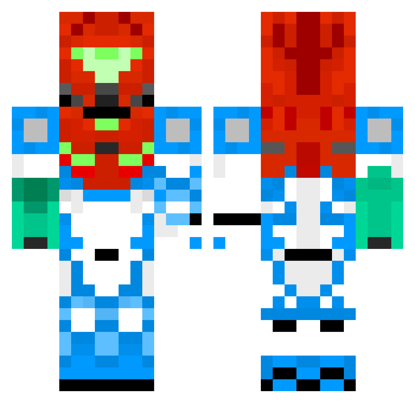 ShenMugayo Minecraft skin, front and back view