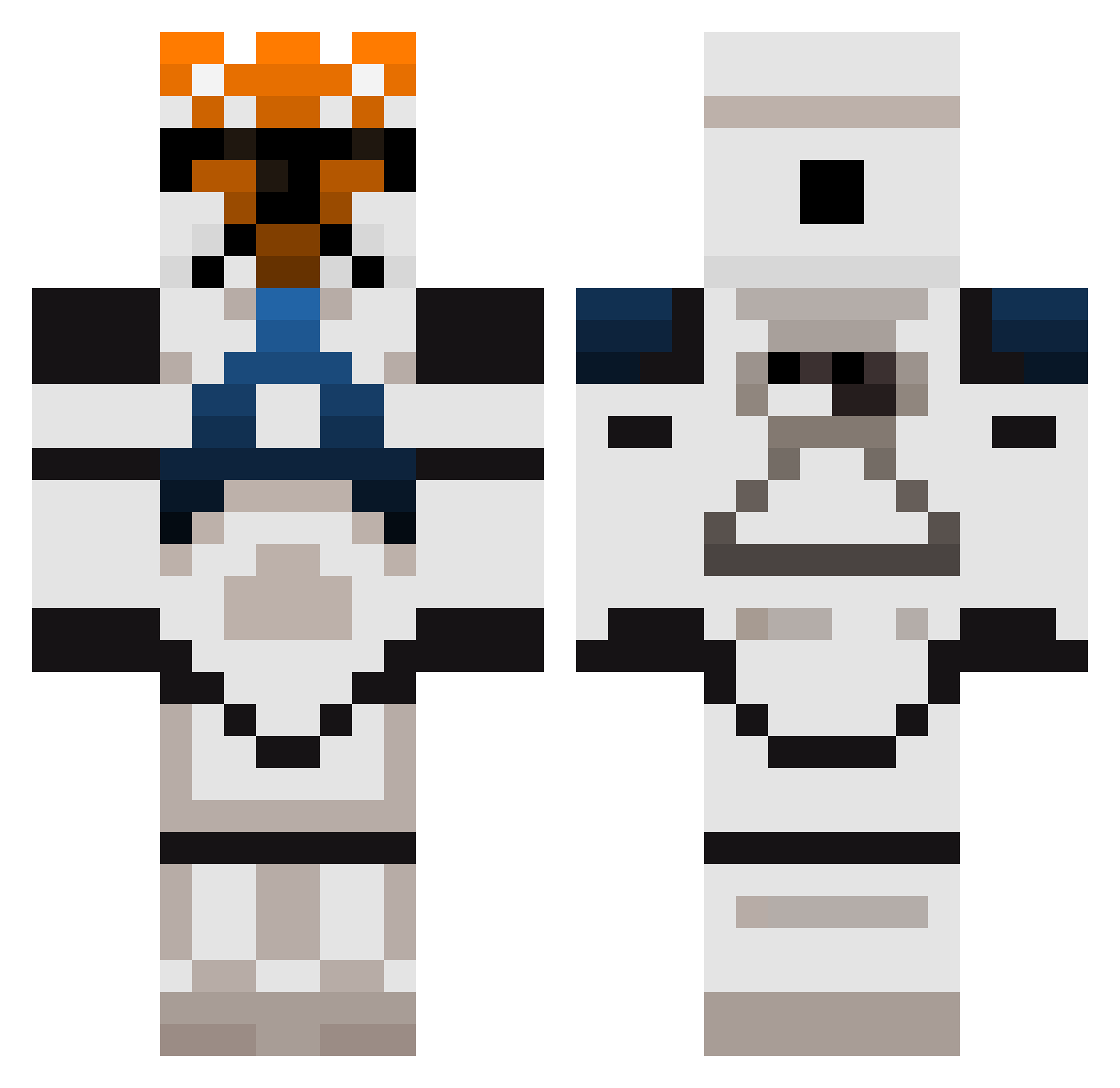 Skorpian118 Minecraft skin, front and back view