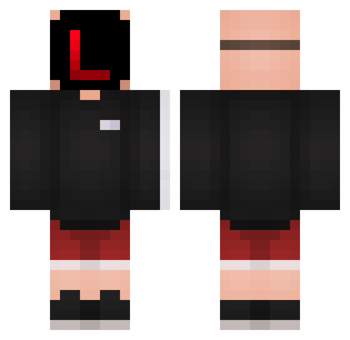 Lakhs Minecraft skin, front and back view
