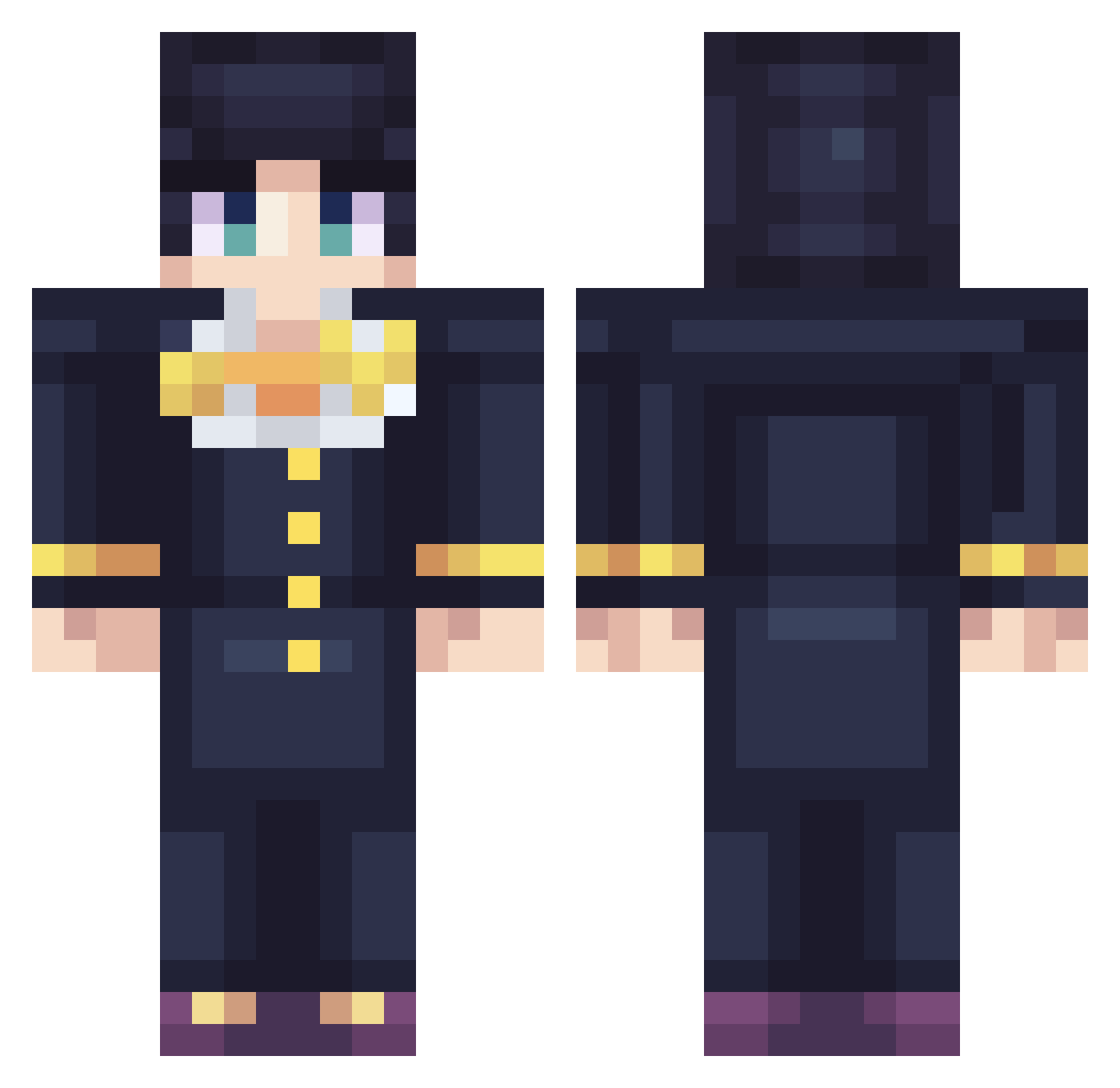 Tucana Minecraft skin, front and back view