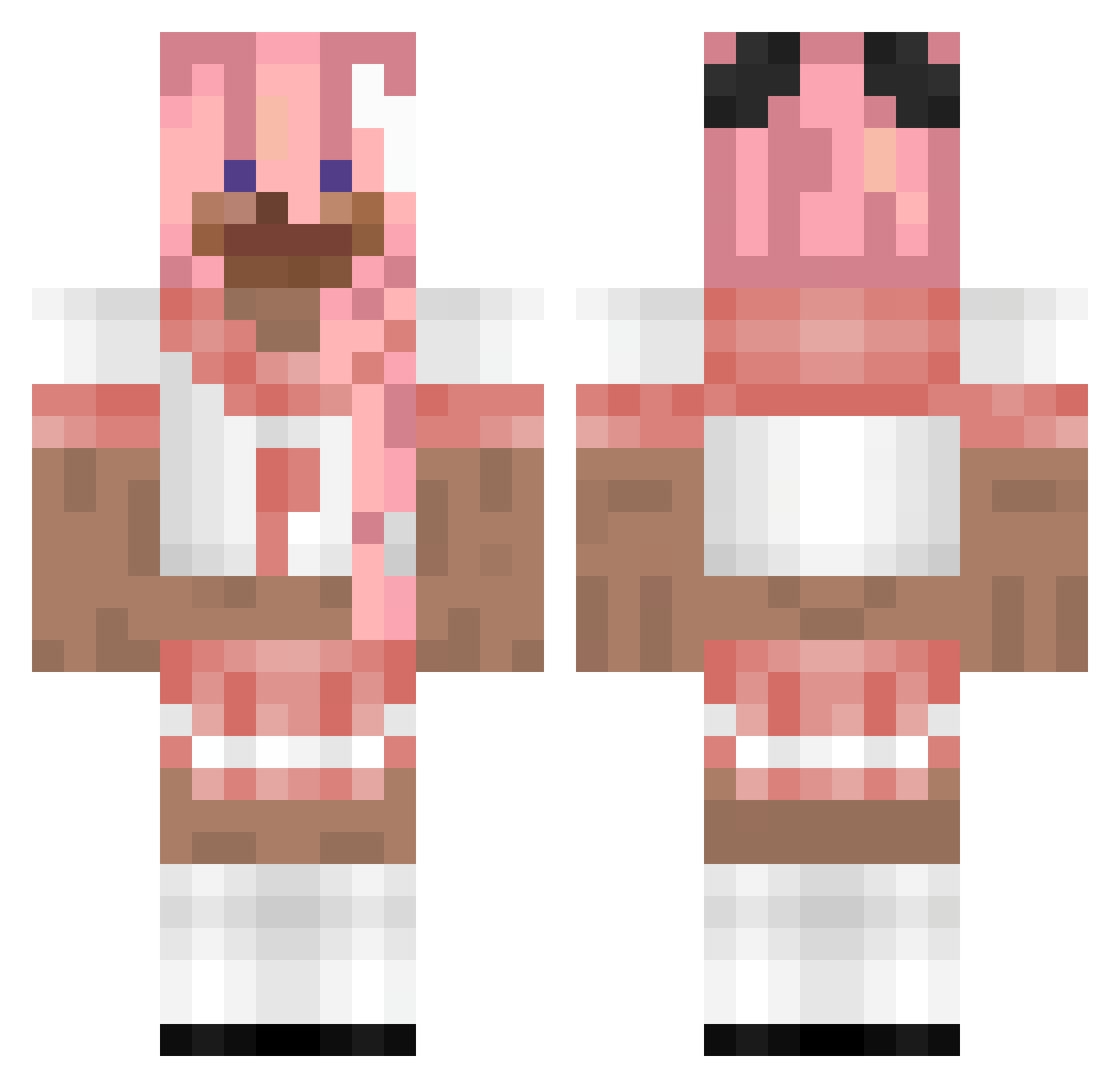 remintedd Minecraft skin, front and back view
