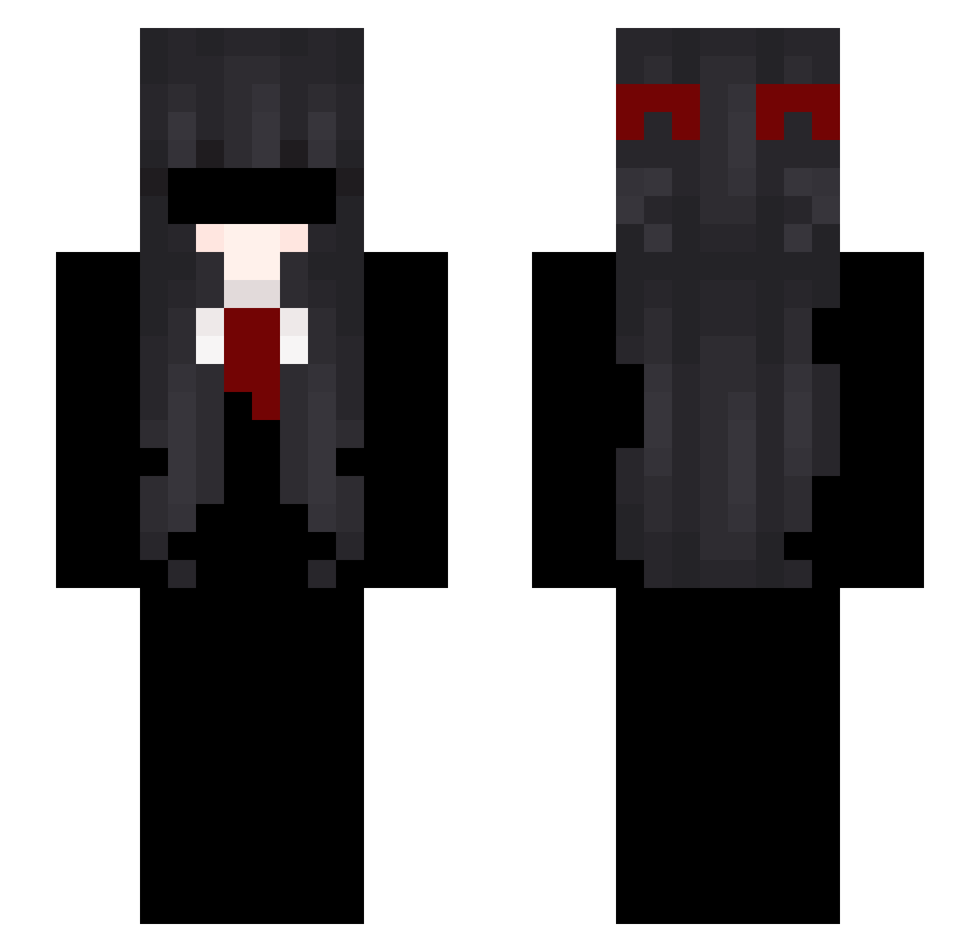 Ulkiwi Minecraft skin, front and back view