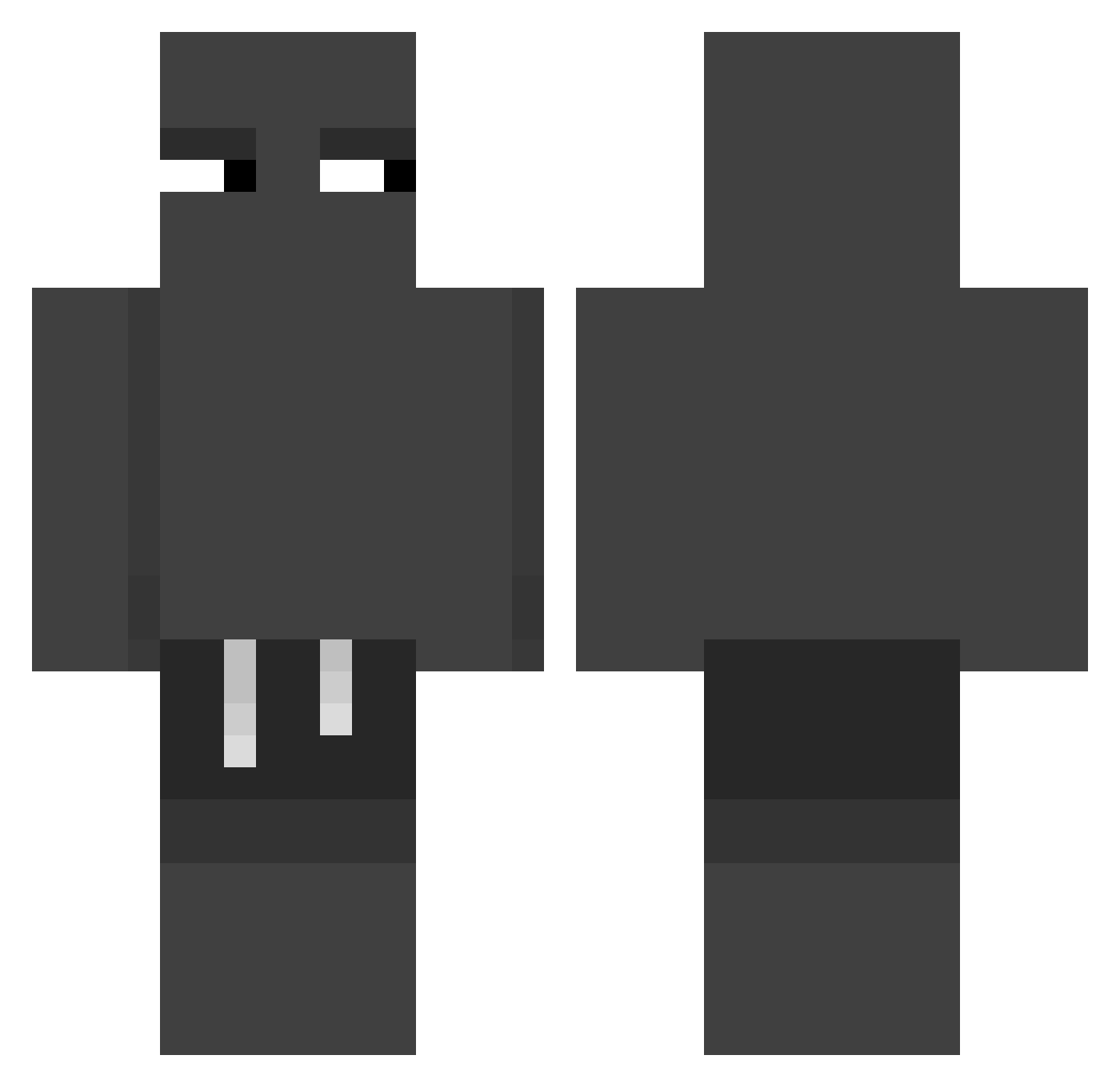 Rainier Minecraft skin, front and back view