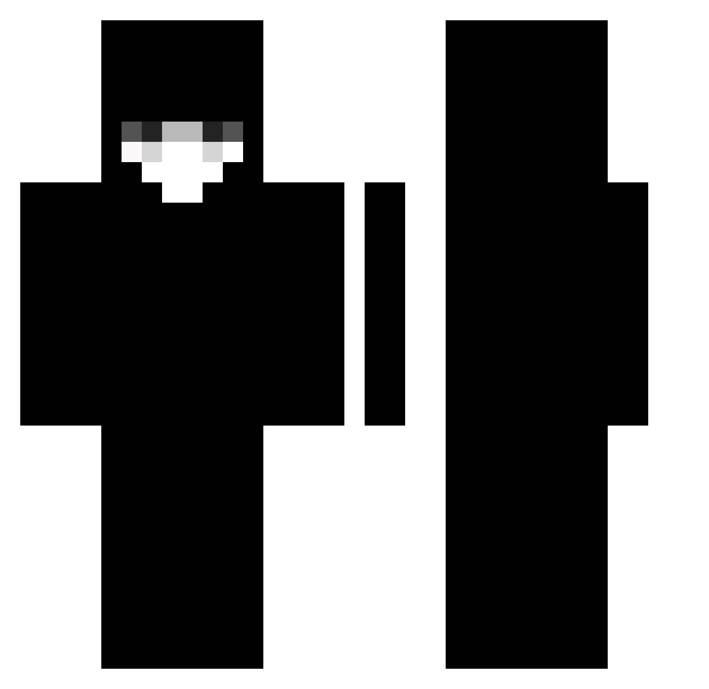 ZECMIKAR Minecraft skin, front and back view