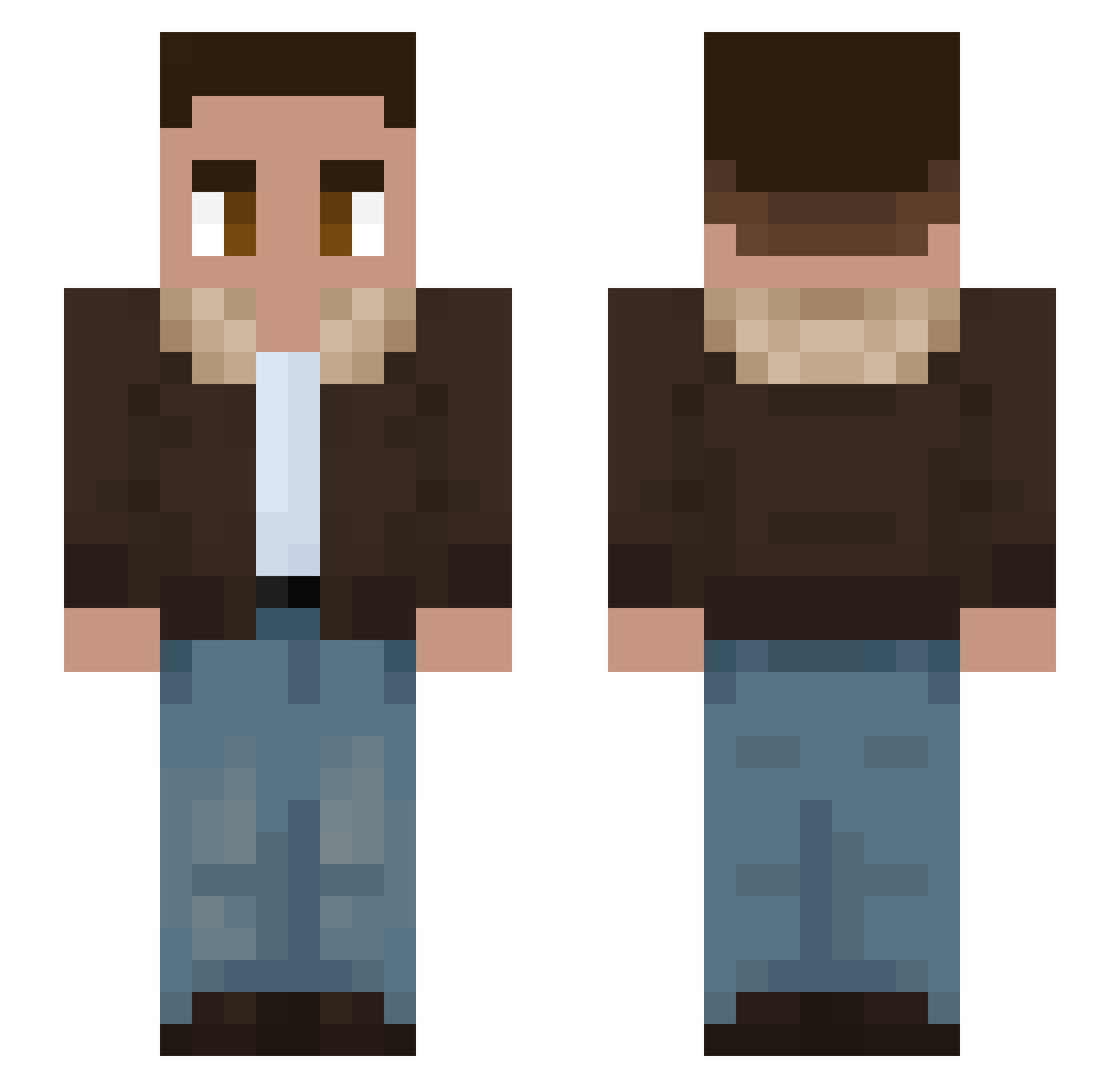 itzbarros Minecraft skin, front and back view