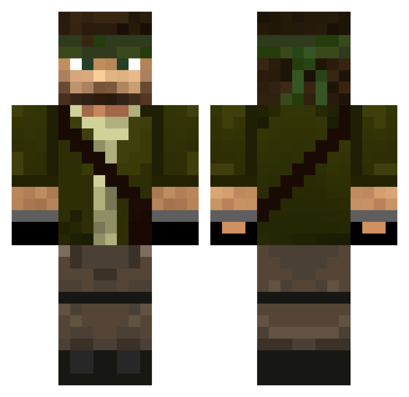 SamtaNap Minecraft skin, front and back view