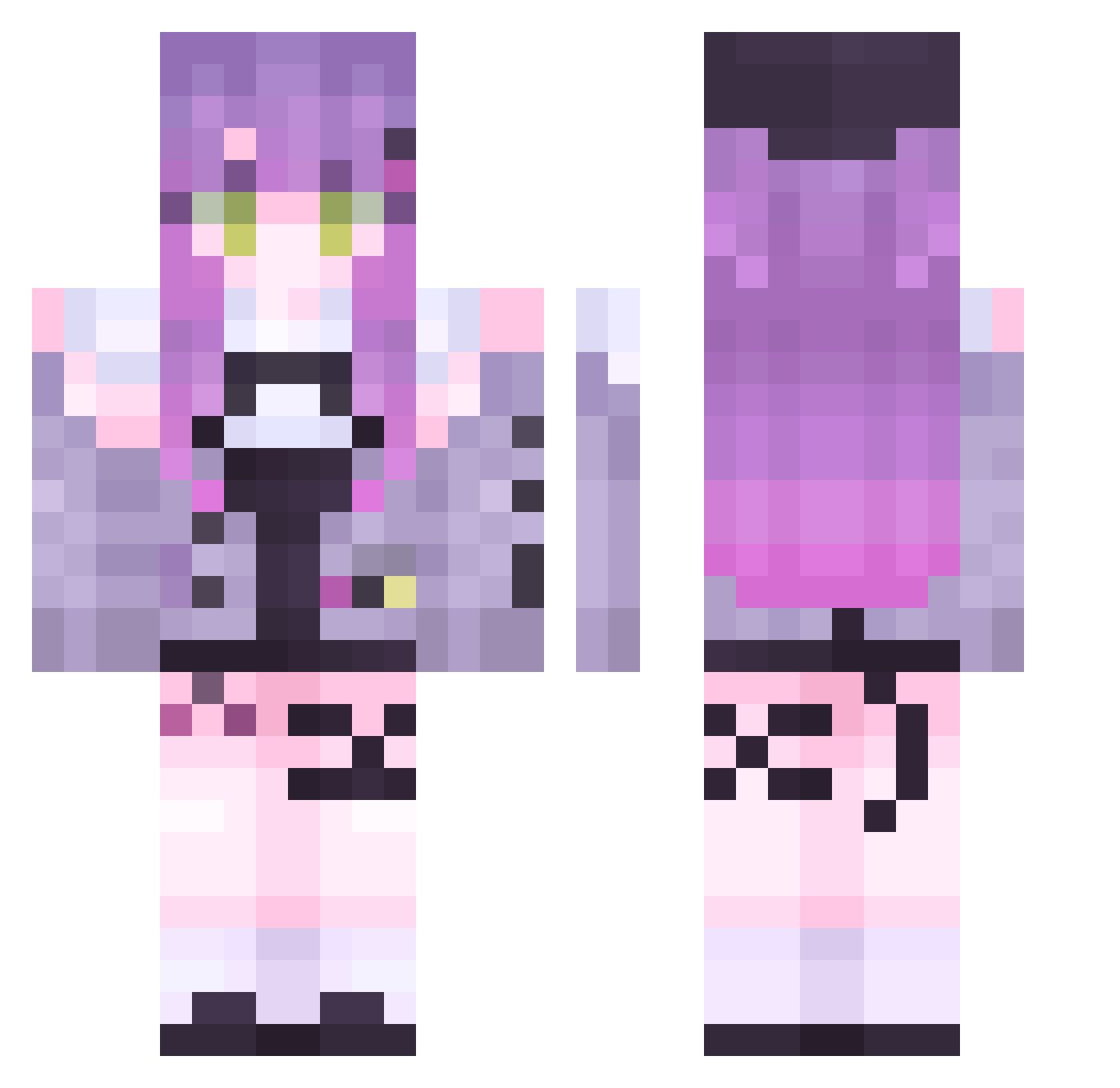 LASRS_Cxy Minecraft skin, front and back view