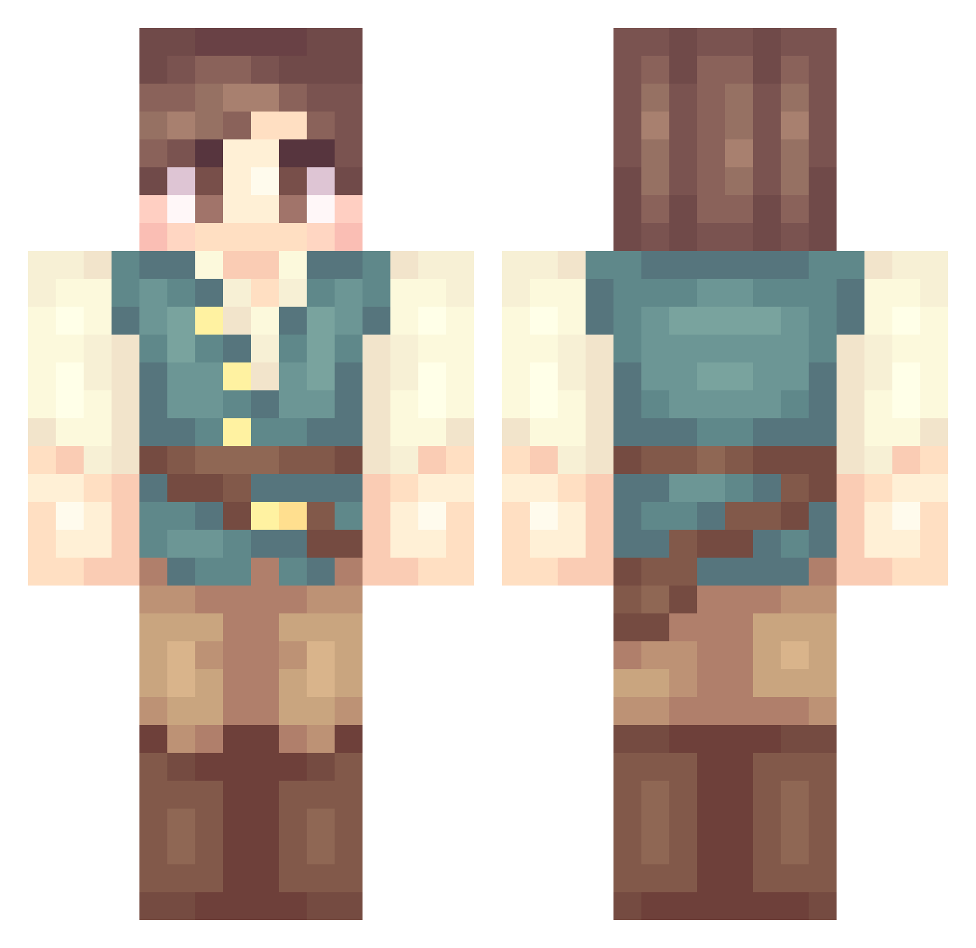 DavisMW15 Minecraft skin, front and back view