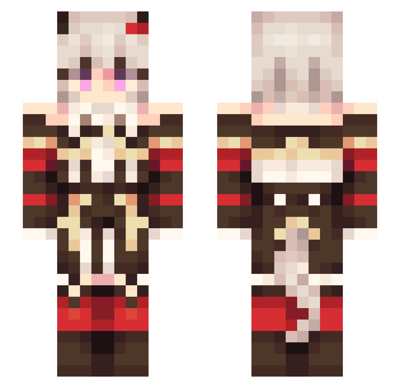 Roygvivi Minecraft skin, front and back view