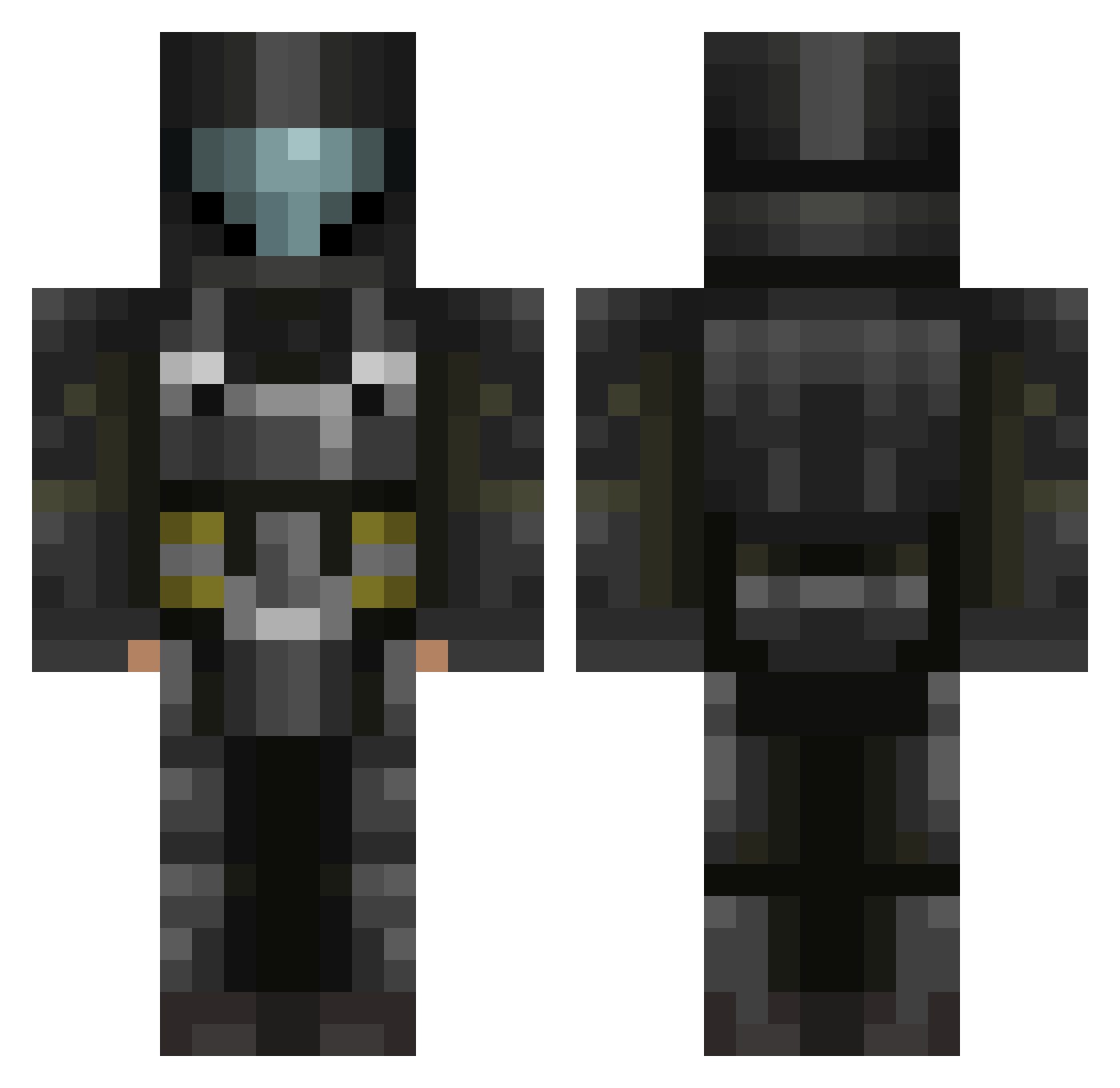drdooffy Minecraft skin, front and back view